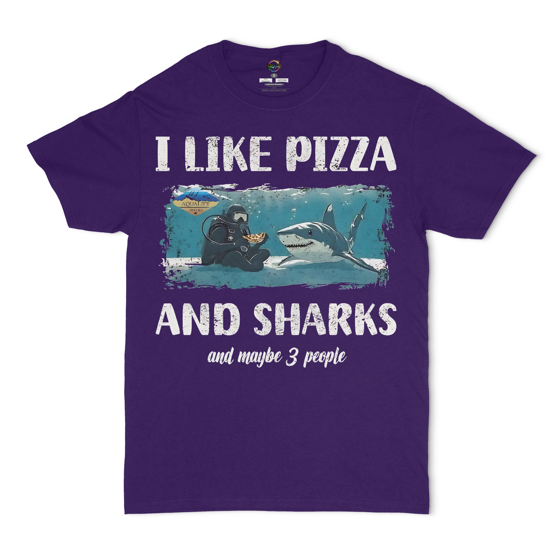 I Like Pizza and Sharks AquaLife Unisex T-Shirt
