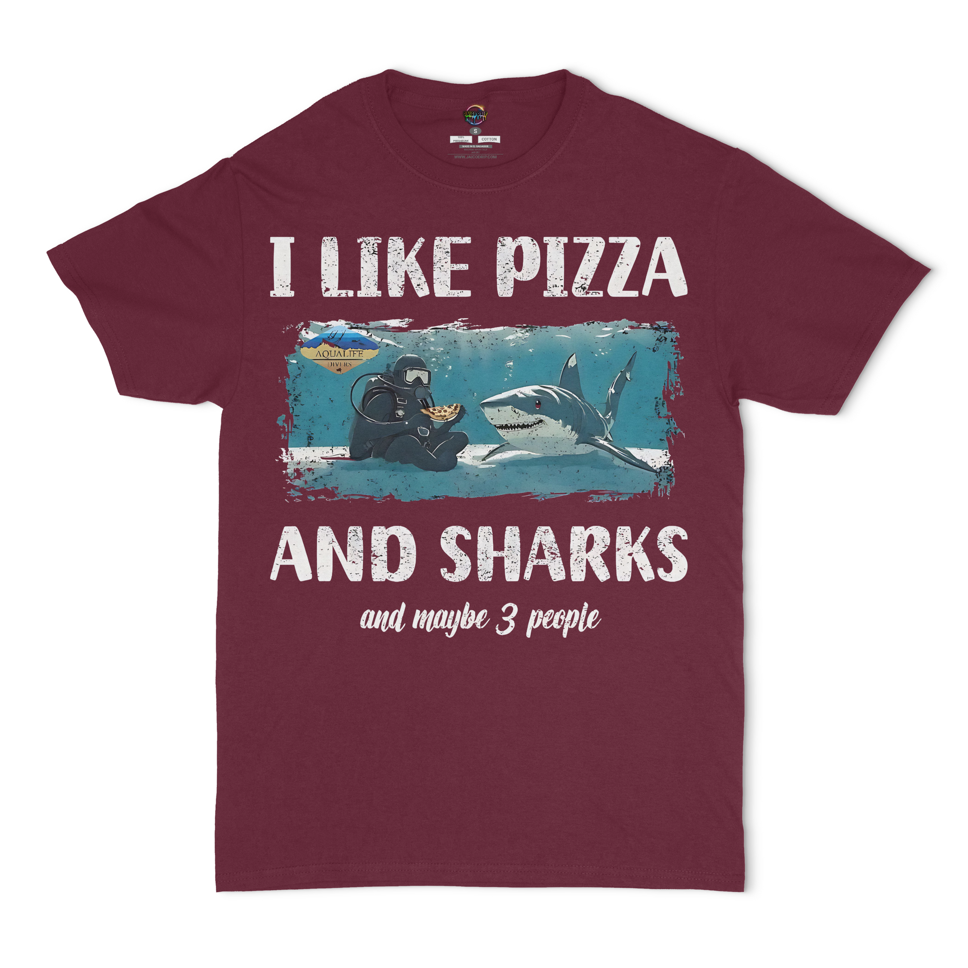 I Like Pizza and Sharks AquaLife Unisex T-Shirt