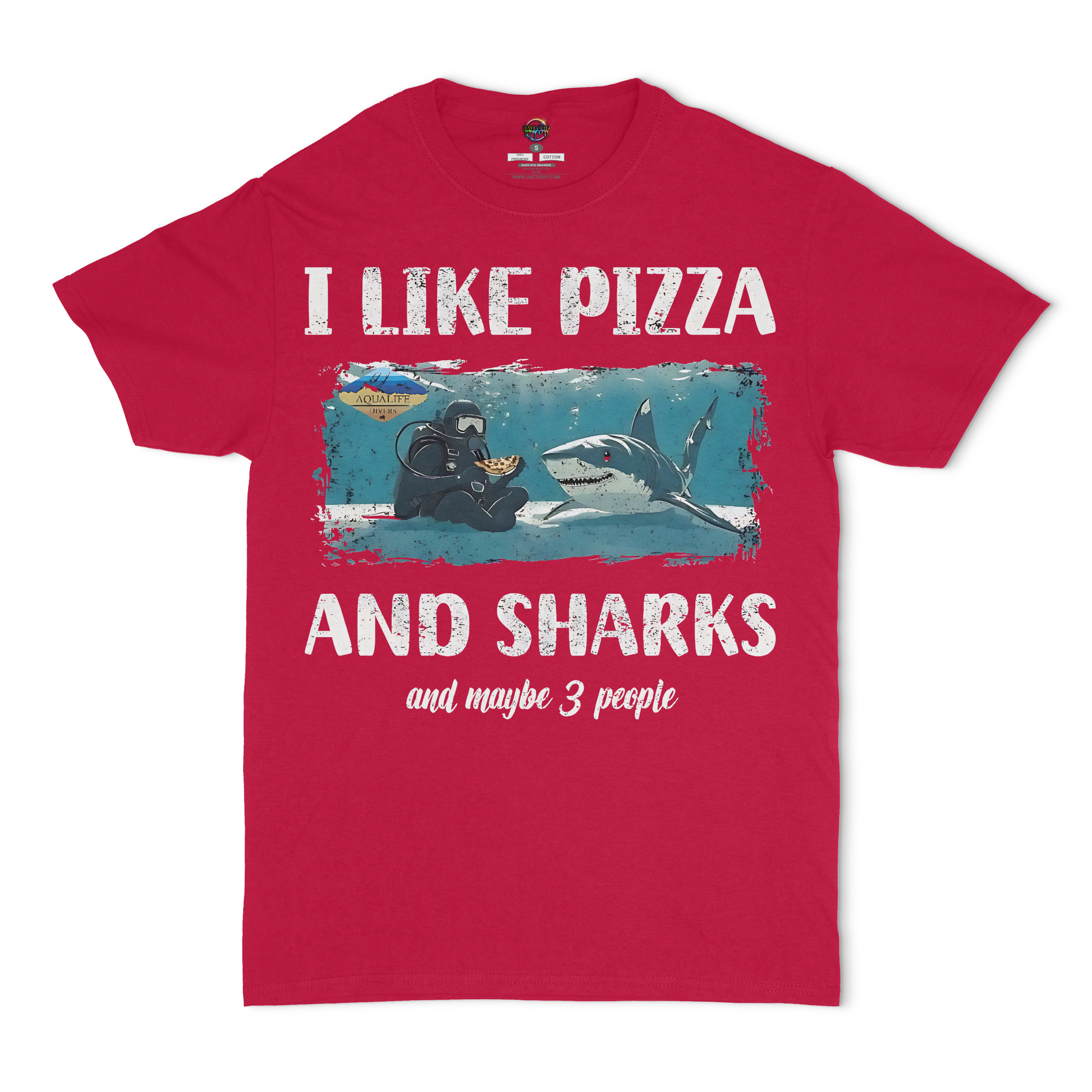 I Like Pizza and Sharks AquaLife Unisex T-Shirt