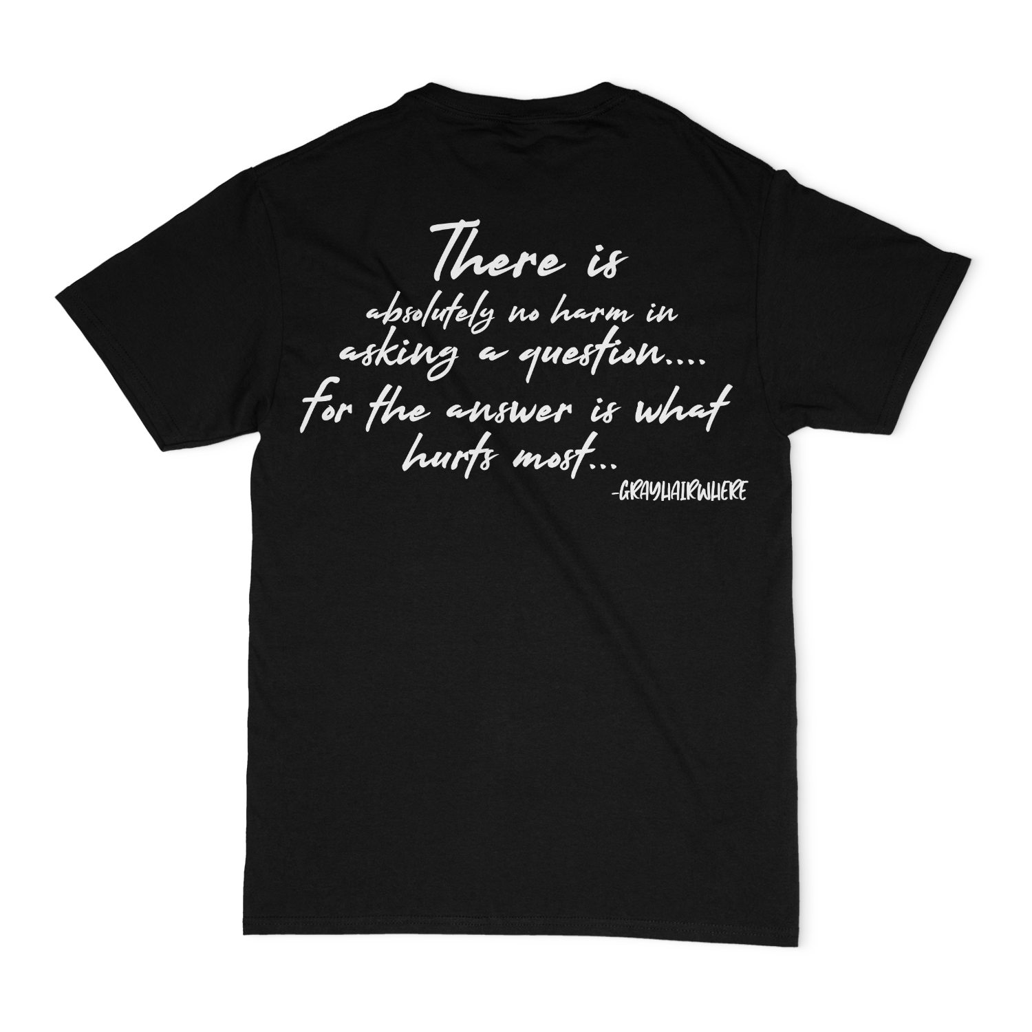 Thought Bomb, There Is Absolutely No Harm In Asking A Question.... For The Answer Is What Hurts Most Unisex T-Shirt