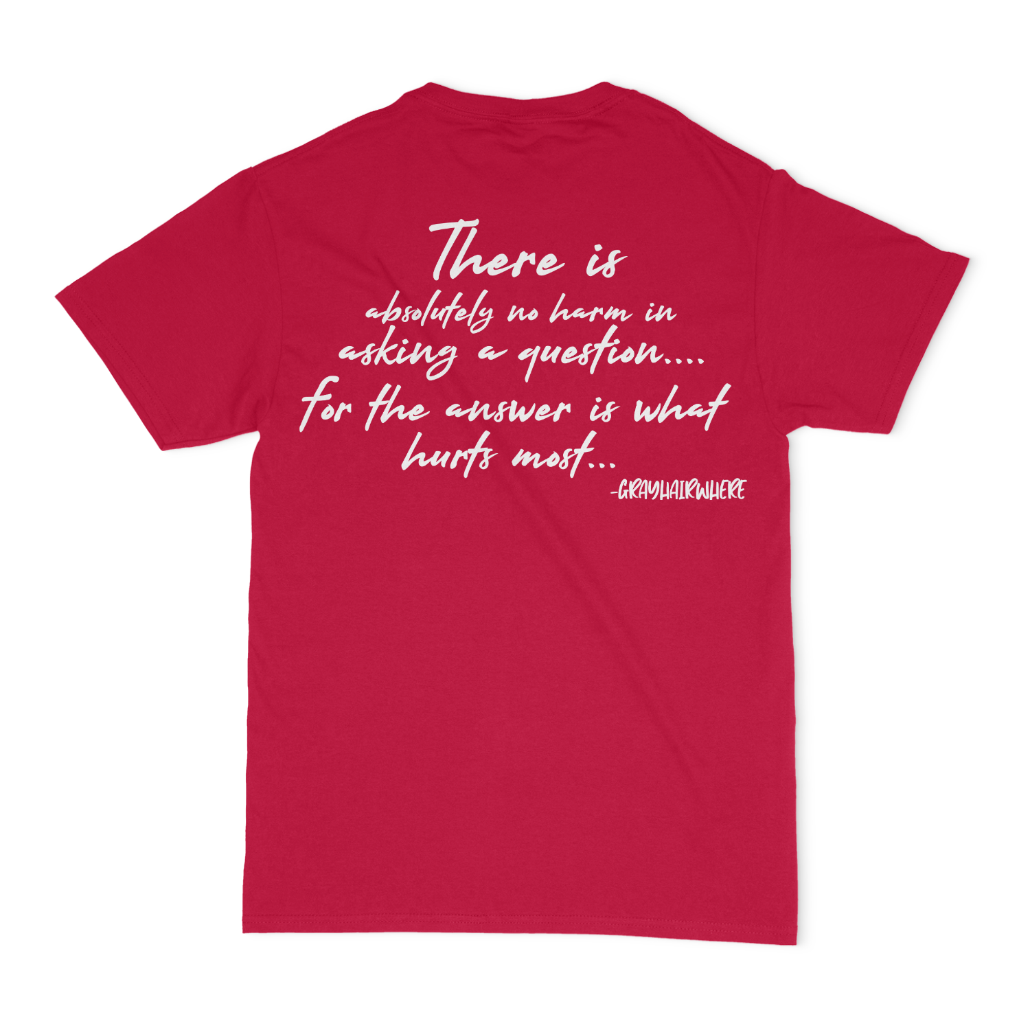 Thought Bomb, There Is Absolutely No Harm In Asking A Question.... For The Answer Is What Hurts Most Unisex T-Shirt