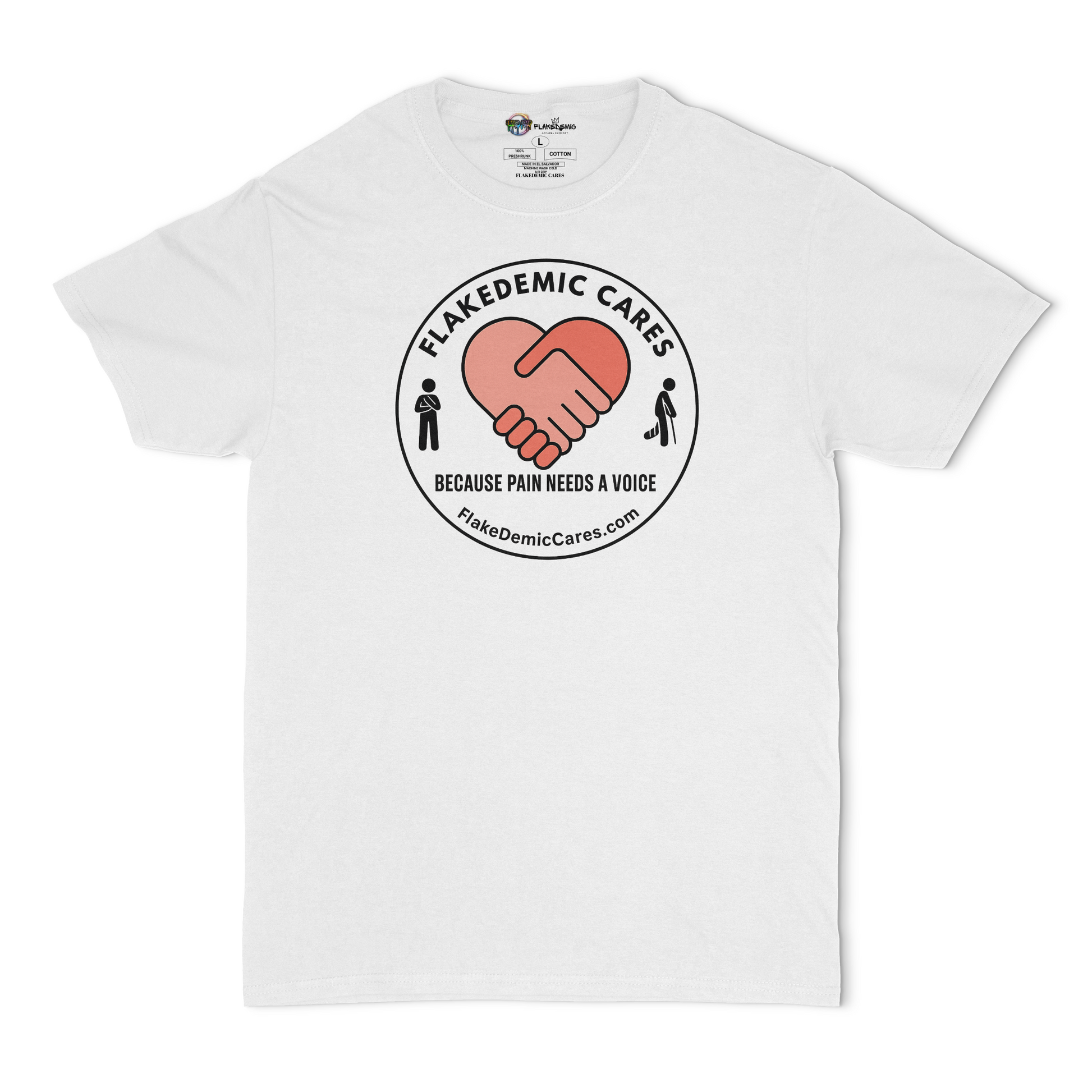 FlakeDemic Cares Logo Tee