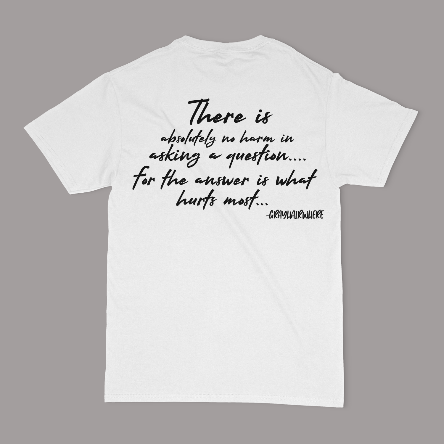 Thought Bomb, There Is Absolutely No Harm In Asking A Question.... For The Answer Is What Hurts Most Unisex T-Shirt