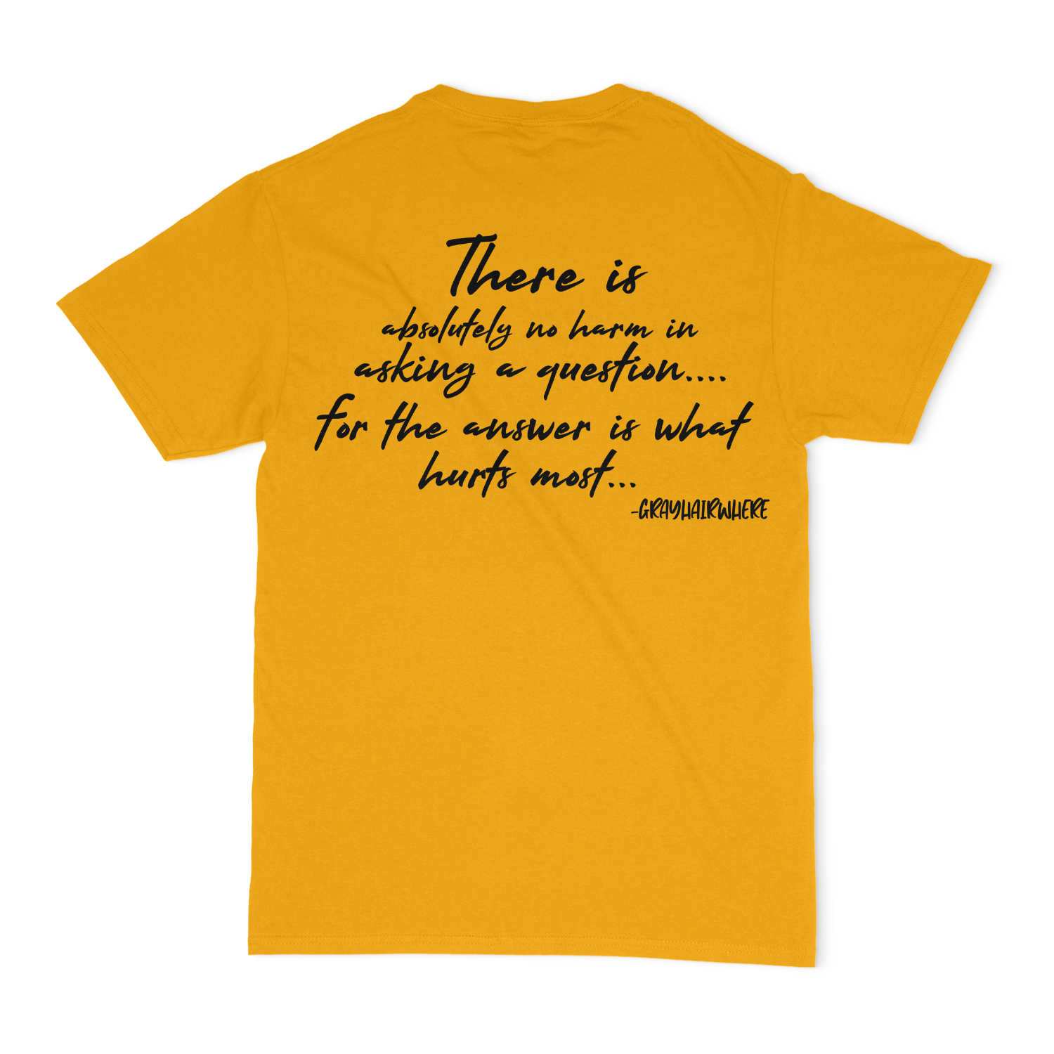 Thought Bomb, There Is Absolutely No Harm In Asking A Question.... For The Answer Is What Hurts Most Unisex T-Shirt