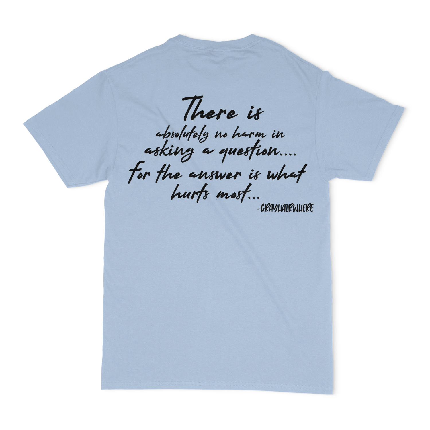 Thought Bomb, There Is Absolutely No Harm In Asking A Question.... For The Answer Is What Hurts Most Unisex T-Shirt