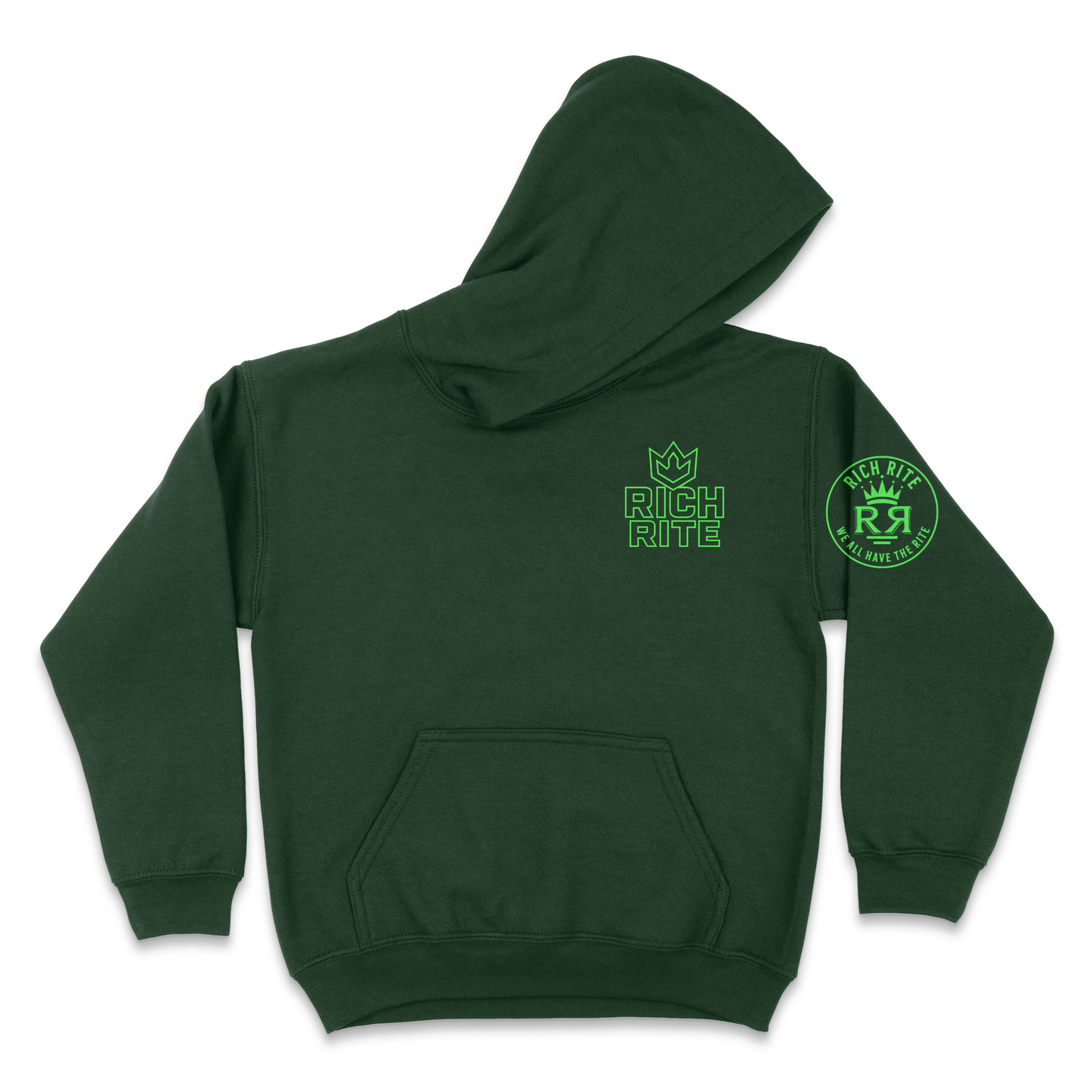 Rich Rite Crown Kid's Front and Back Unisex Hoodie