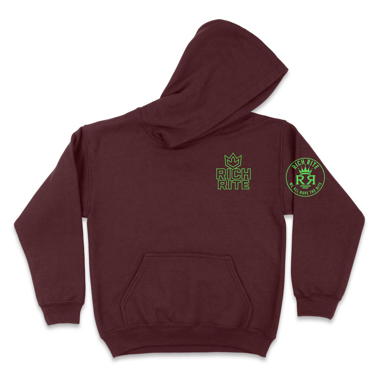 Rich Rite Crown Kid's Front and Back Unisex Hoodie