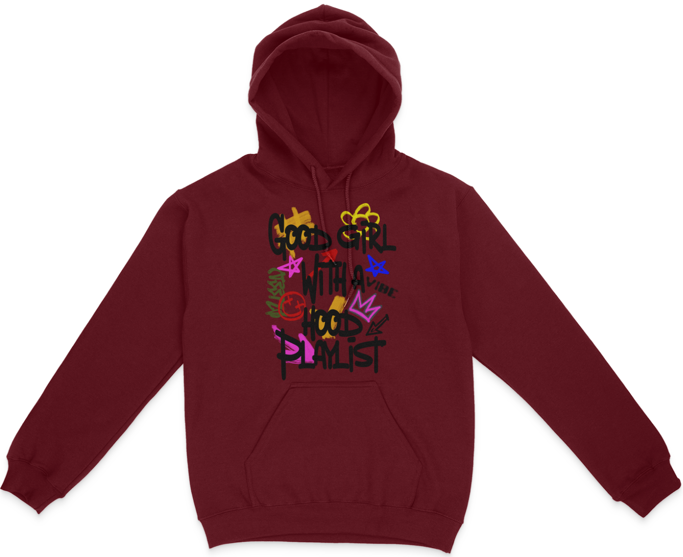 Good Girl With A Hood Playlist Graphic Unisex Hoodie