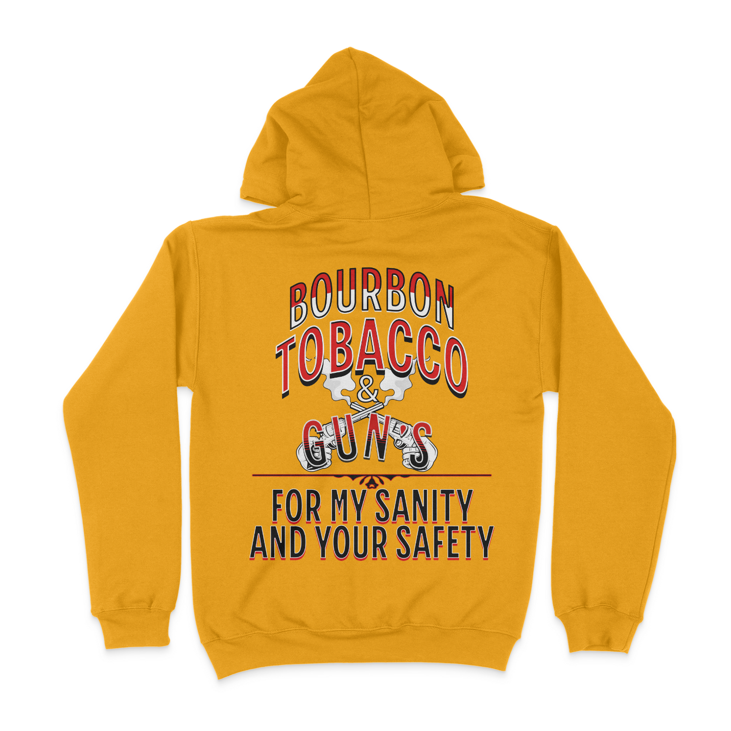 Bourbon, Tobacco And Guns Joe The Bull Guy Unisex Hoodie