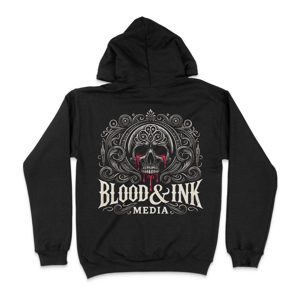 Blood and Ink Media Skull Front and Back Unisex Hoodie