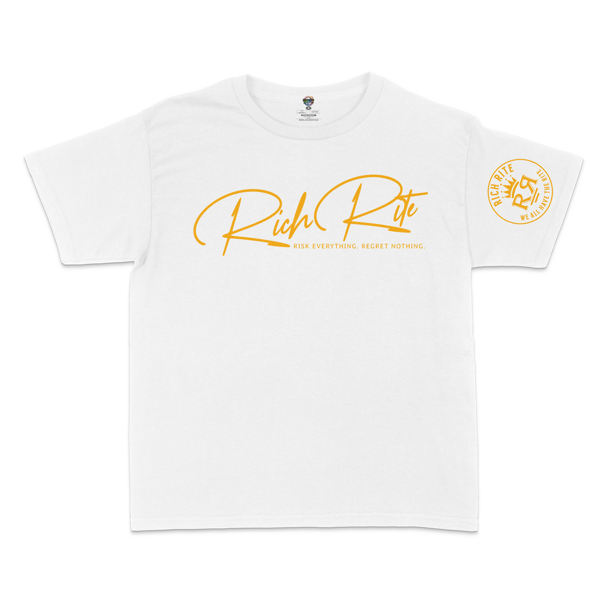 Rich Rite Risk Everything, Regret Nothing Kid's Unisex Tshirt