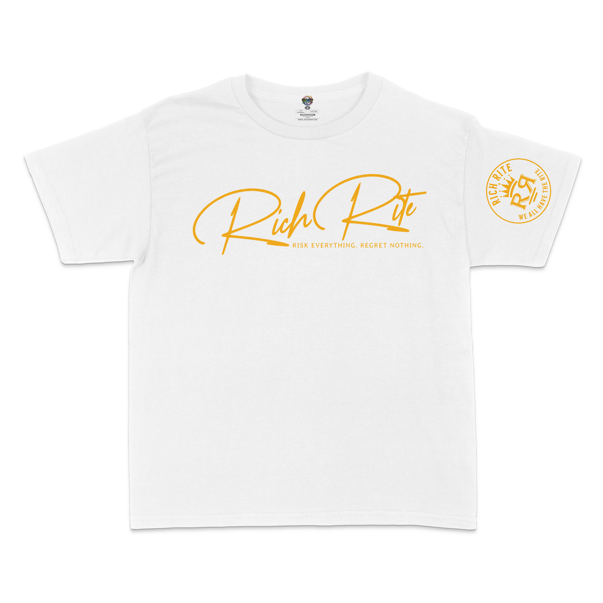 Rich Rite Risk Everything, Regret Nothing Kid's Unisex Tshirt