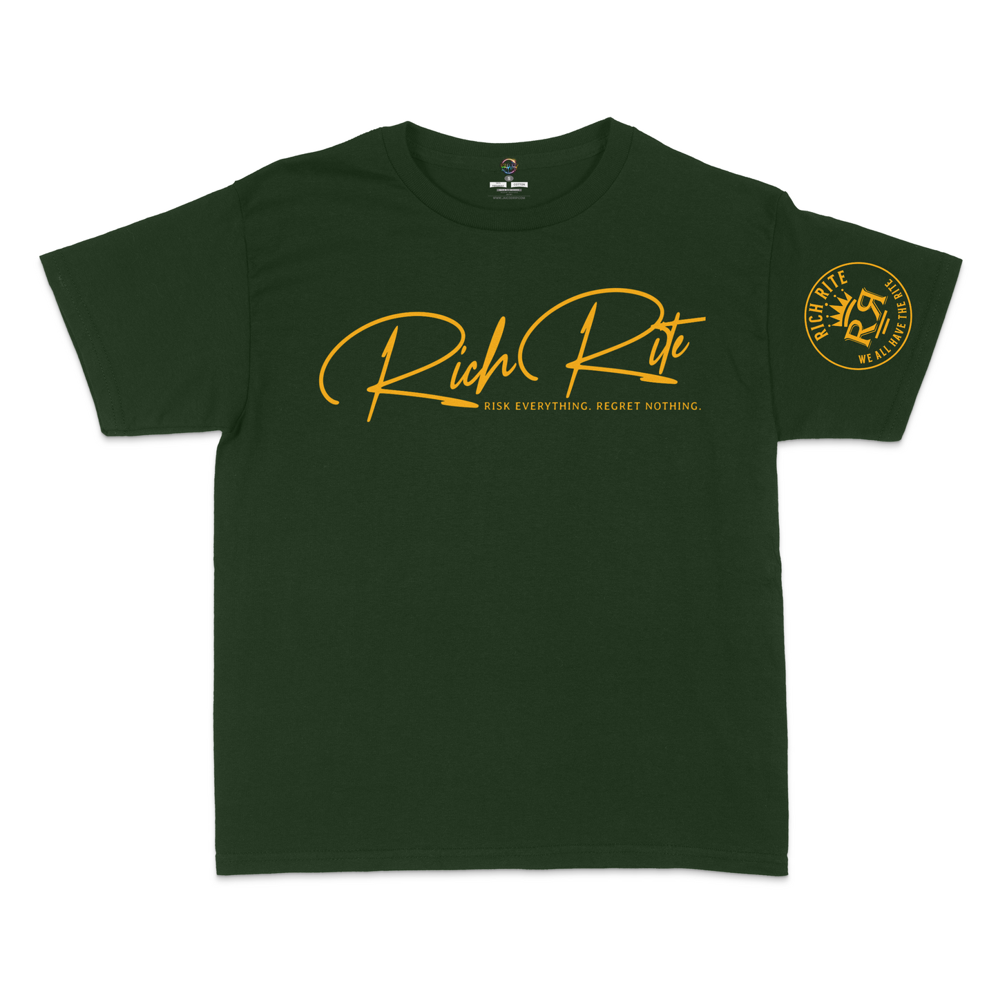 Rich Rite Risk Everything, Regret Nothing Kid's Unisex Tshirt