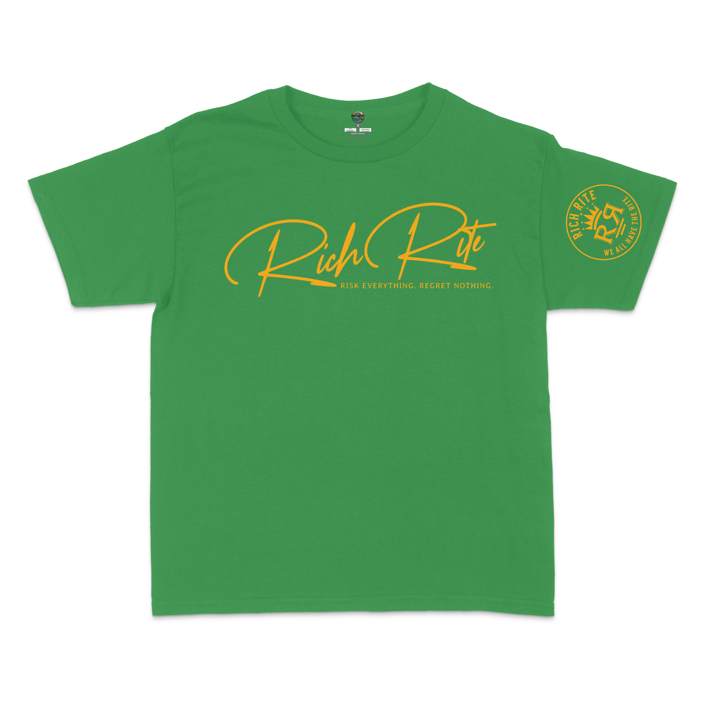 Rich Rite Risk Everything, Regret Nothing Kid's Unisex Tshirt