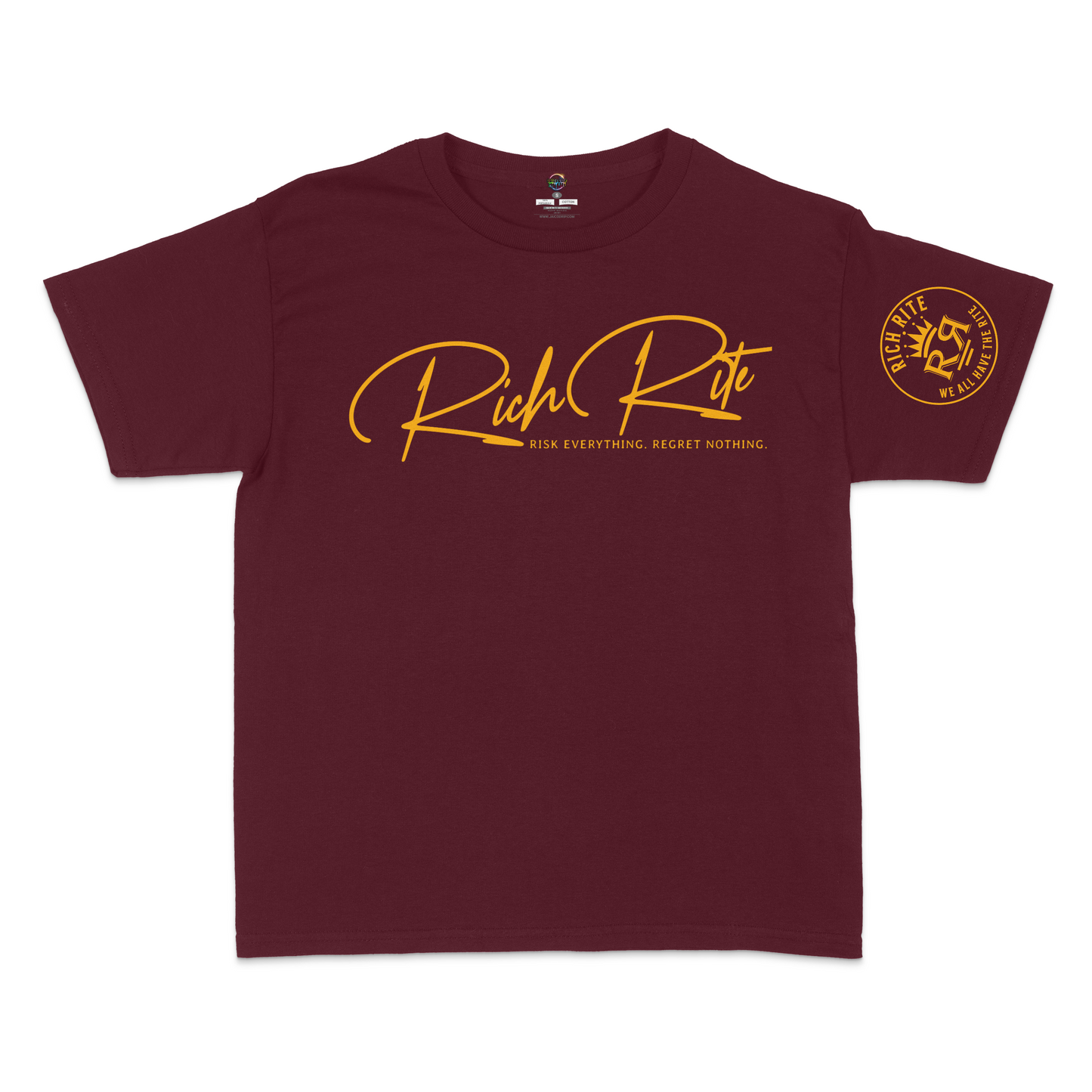 Rich Rite Risk Everything, Regret Nothing Kid's Unisex Tshirt