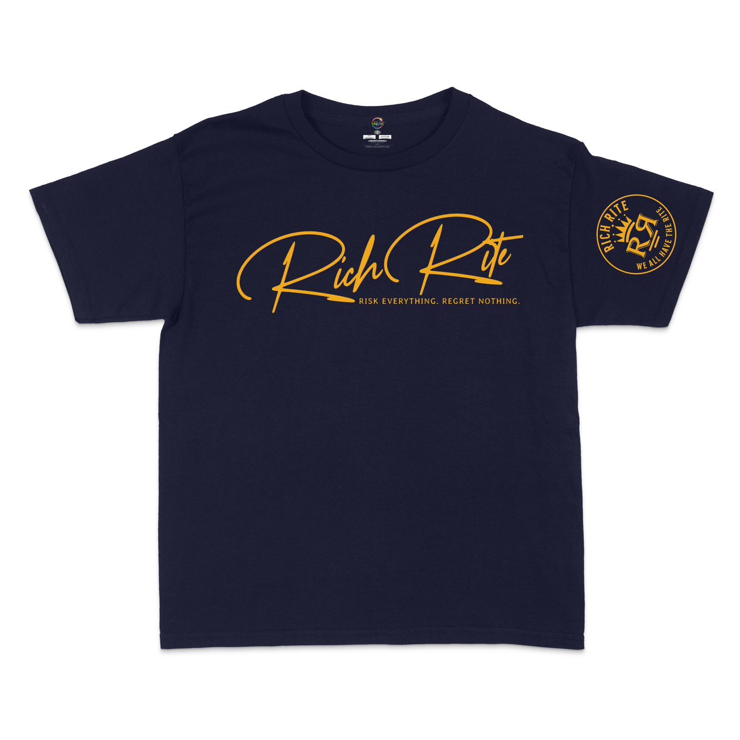 Rich Rite Risk Everything, Regret Nothing Kid's Unisex Tshirt