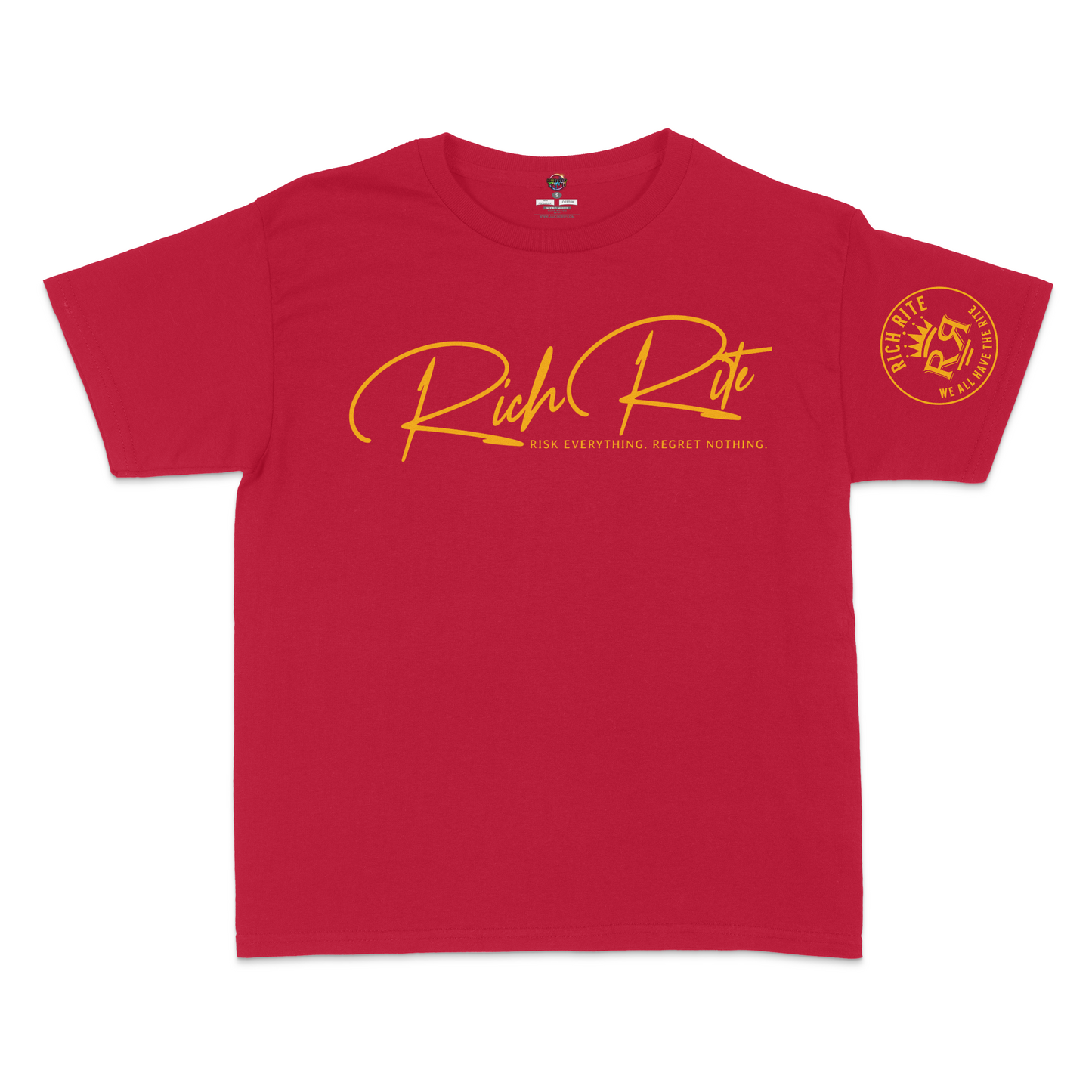 Rich Rite Risk Everything, Regret Nothing Kid's Unisex Tshirt