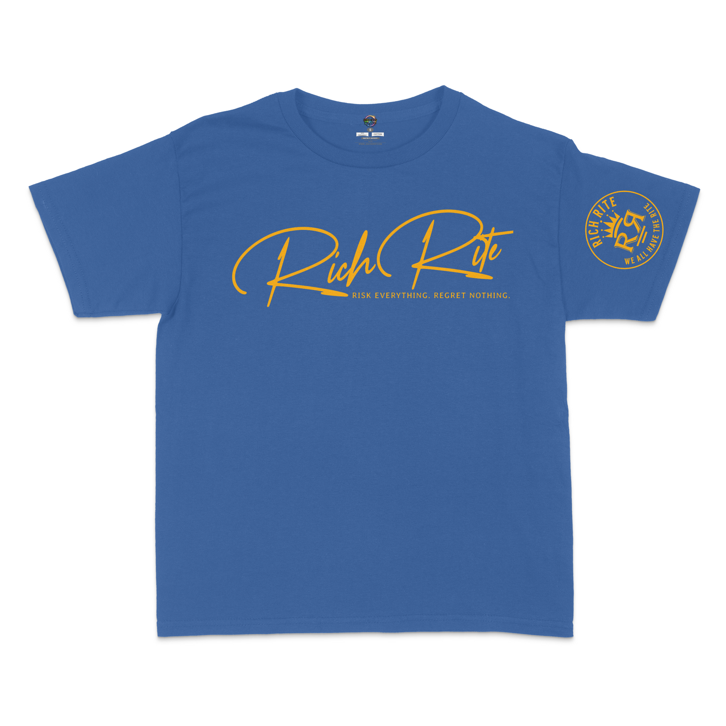 Rich Rite Risk Everything, Regret Nothing Kid's Unisex Tshirt