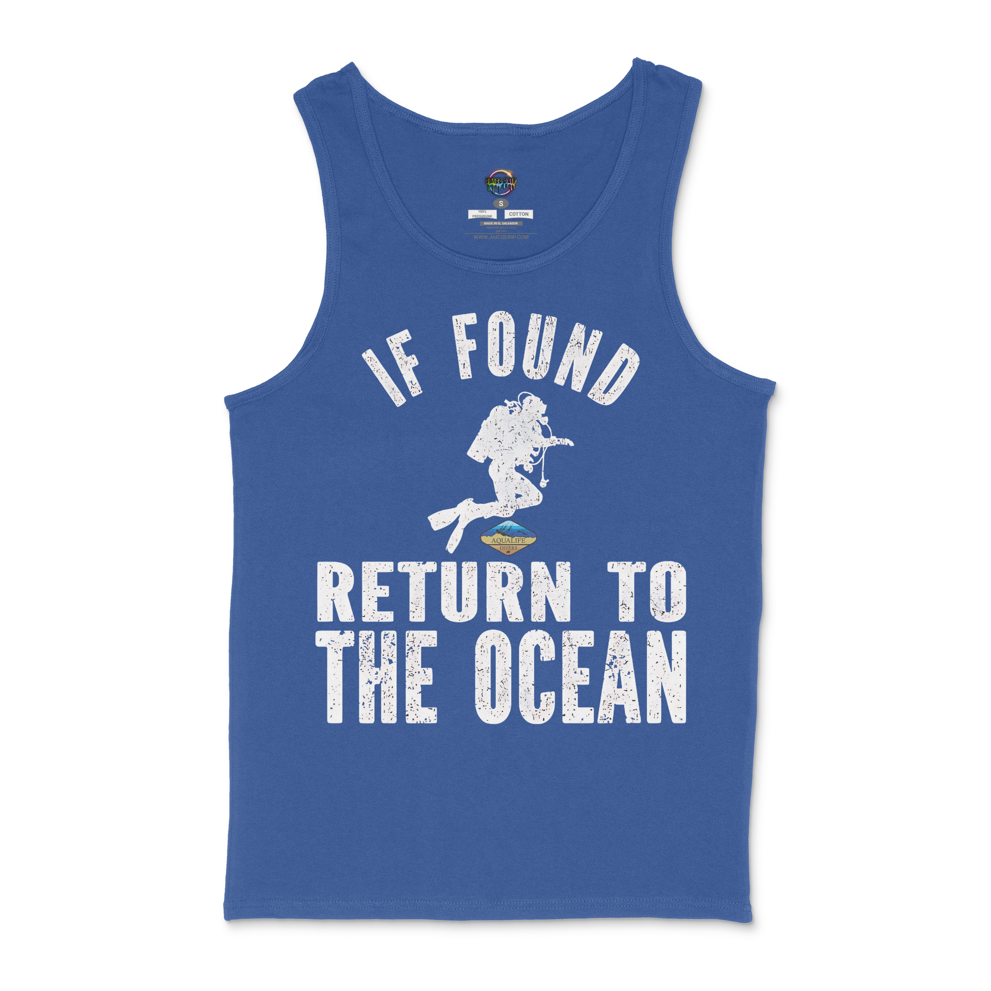 If Found Return To Ocean AquaLife Divers Unisex Tank