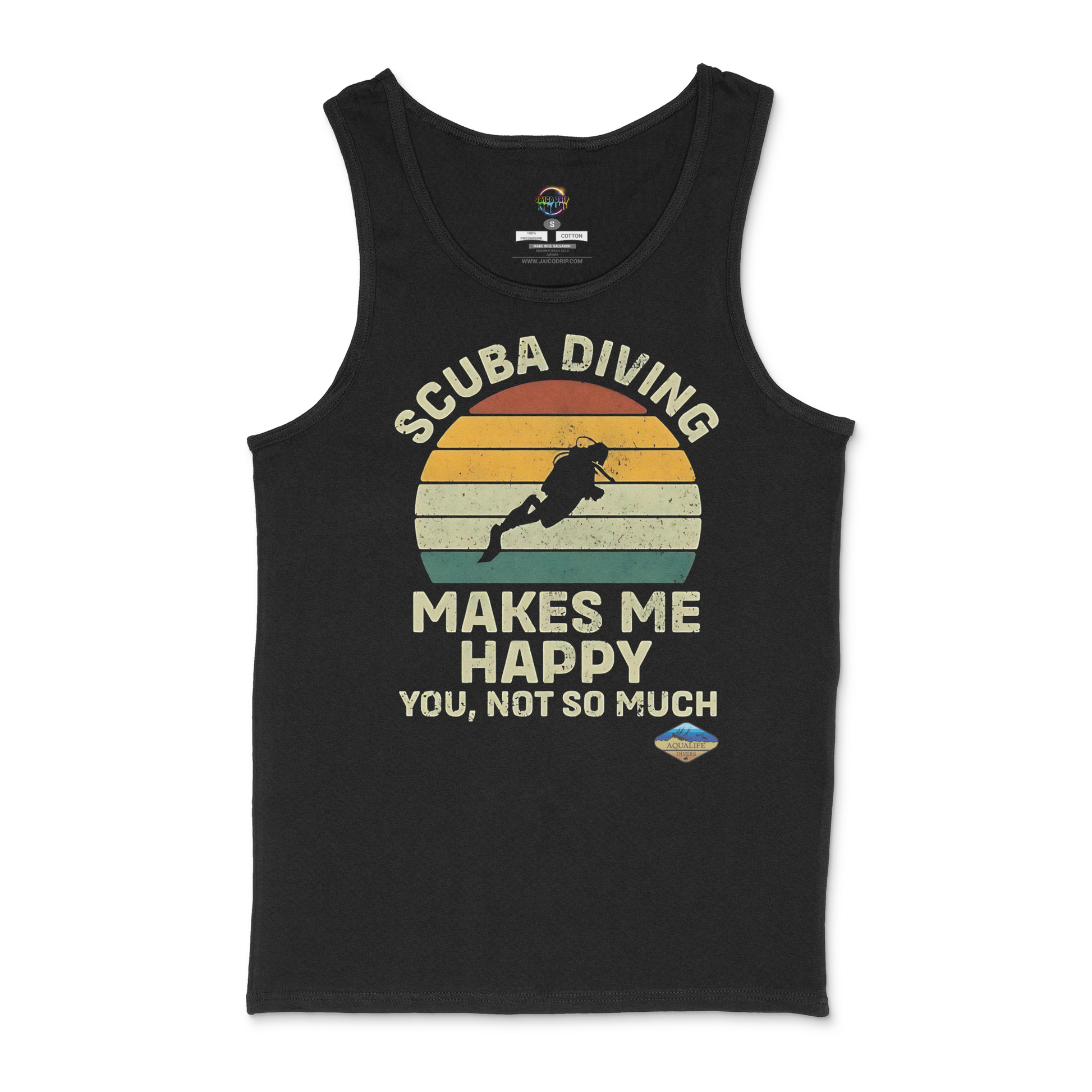Scuba Diving Makes Me Happy AquaLife Diver Unisex Tank