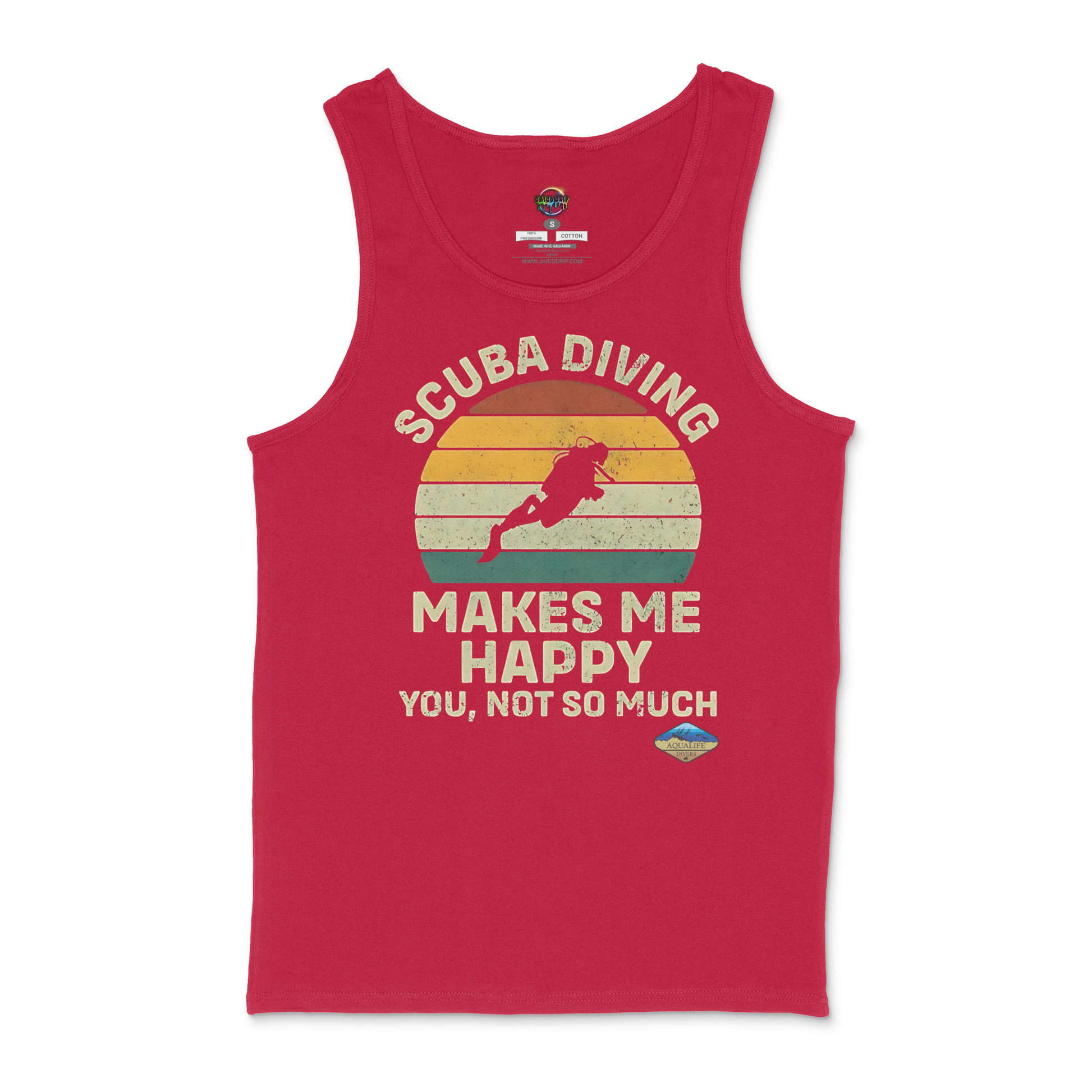 Scuba Diving Makes Me Happy AquaLife Diver Unisex Tank
