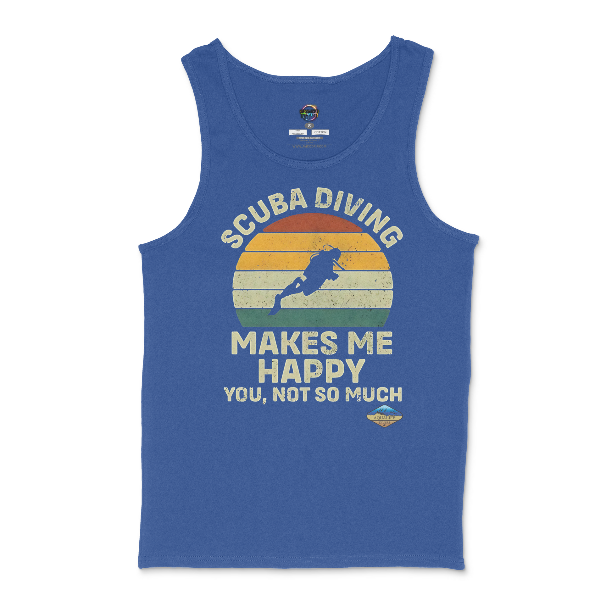 Scuba Diving Makes Me Happy AquaLife Diver Unisex Tank