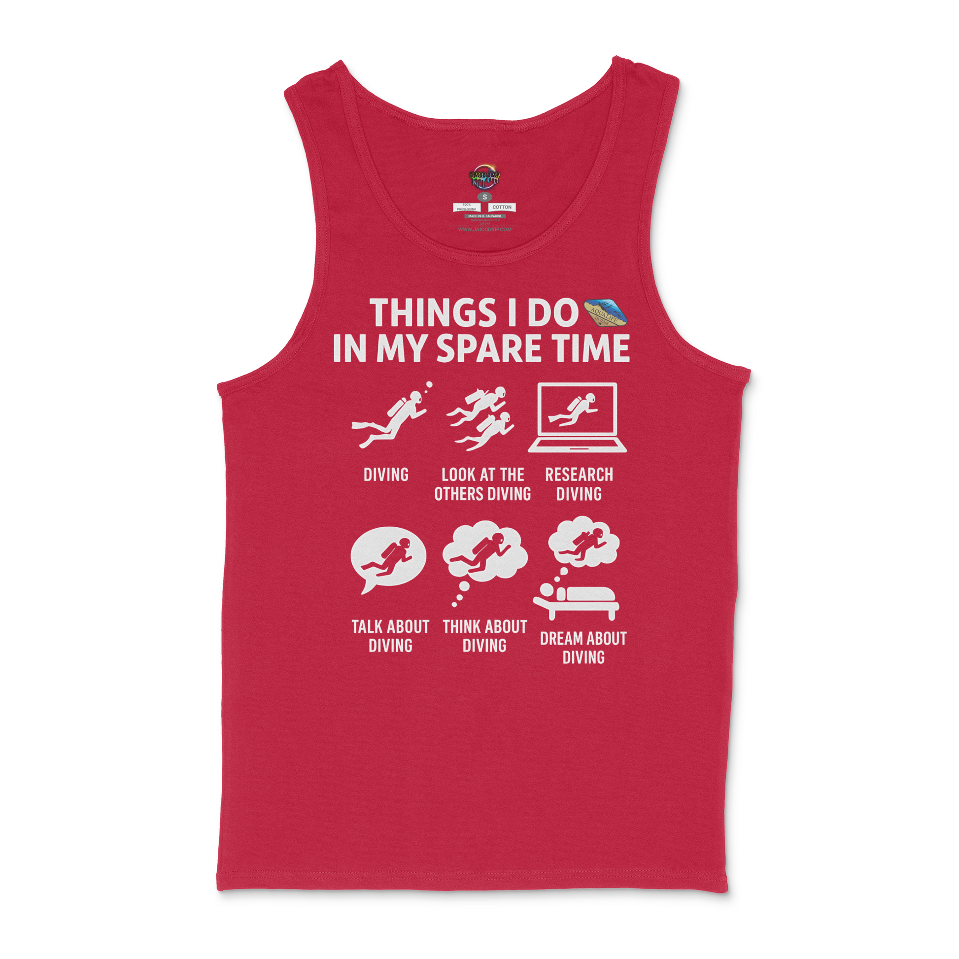 Things I Do In My Spare Time AquaLife Divers Unisex Tank