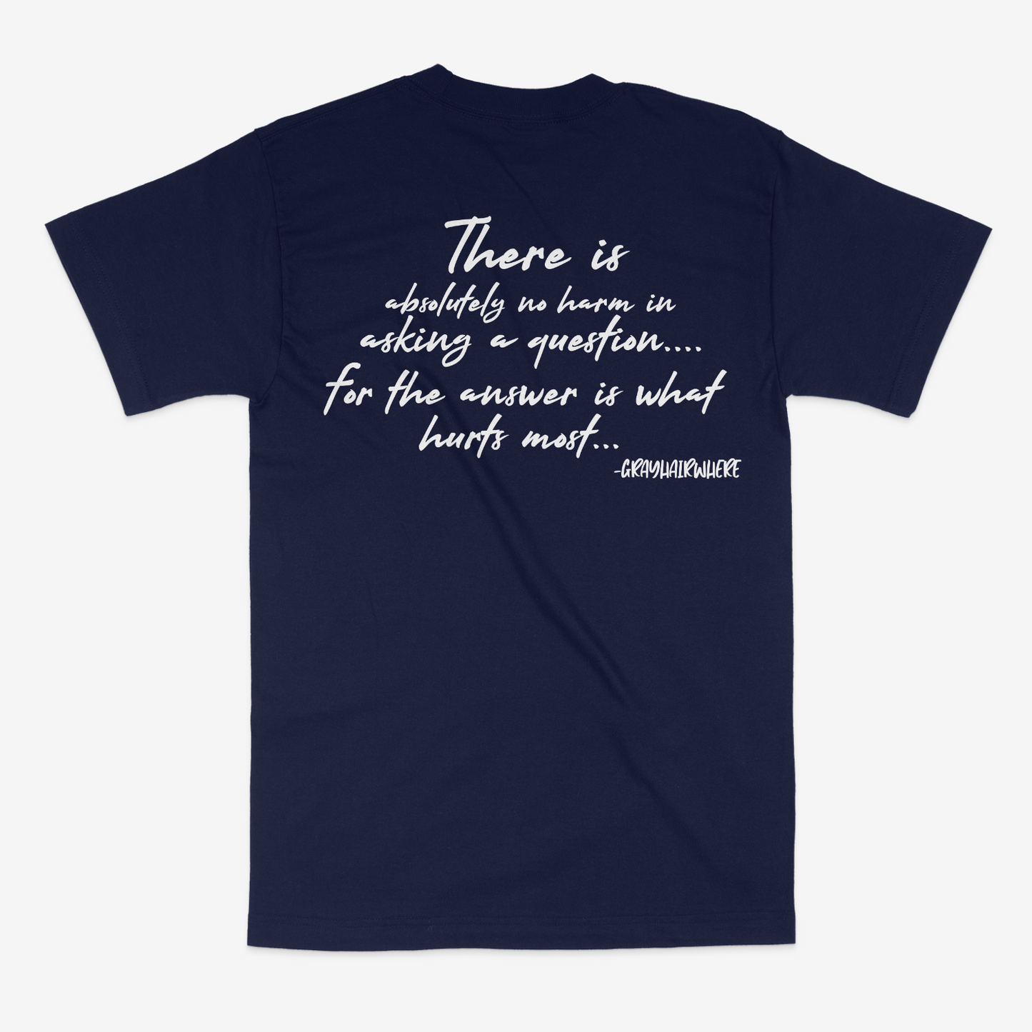 Thought Bomb, There Is Absolutely No Harm In Asking A Question.... For The Answer Is What Hurts Most Unisex T-Shirt