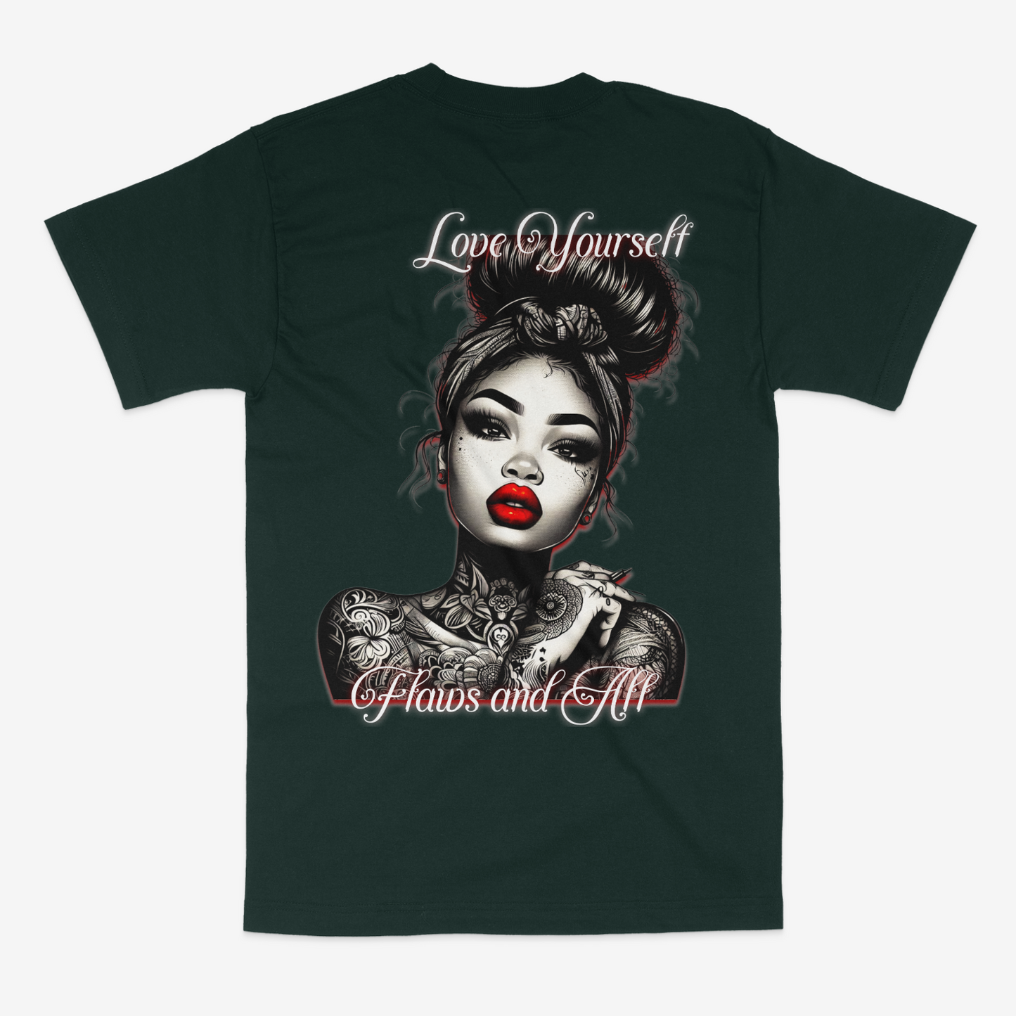 Love Yourself Flaws and All Unisex T-Shirt ( BACK DESIGN)