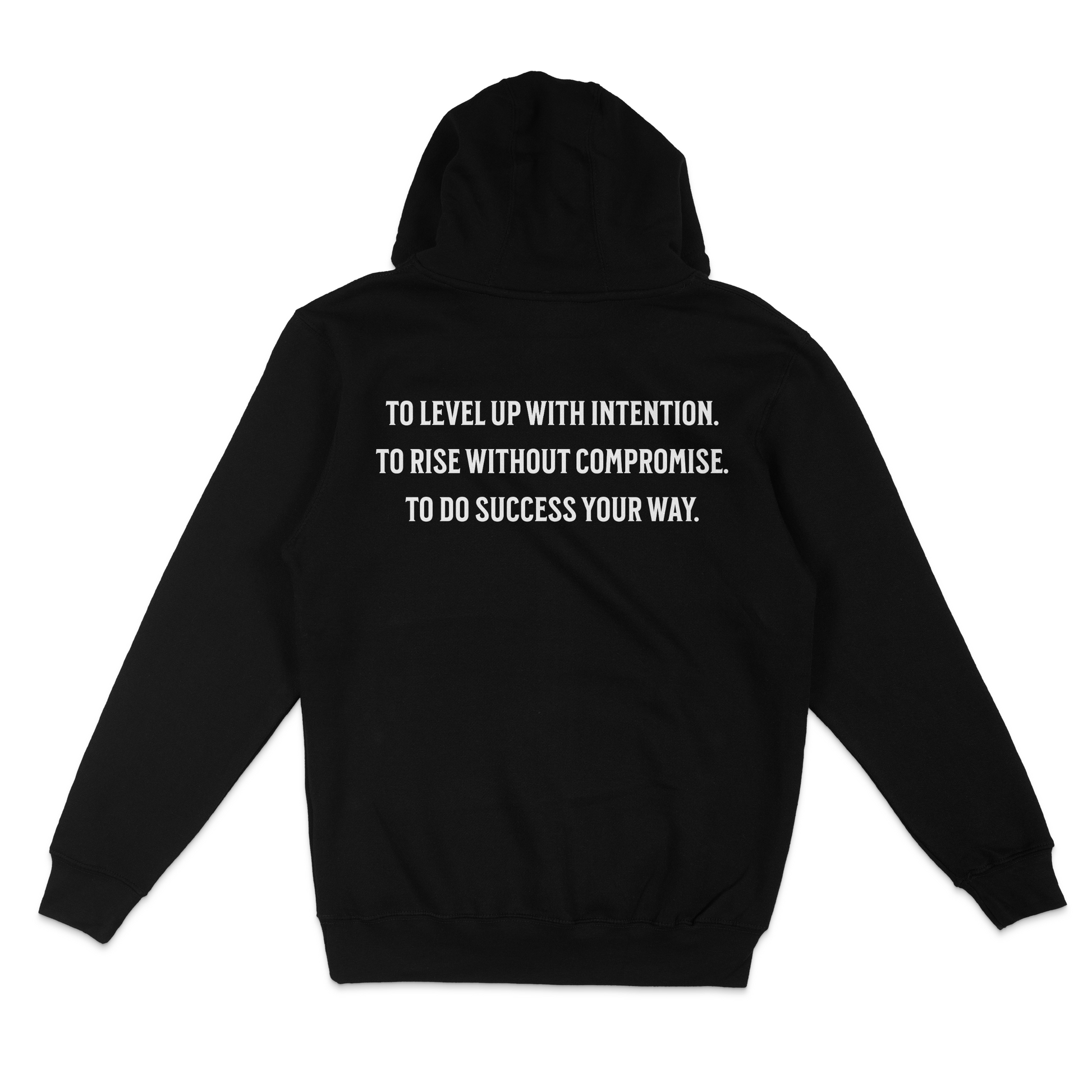 Rich Rite Level Up Font and Back Unisex Hoodie