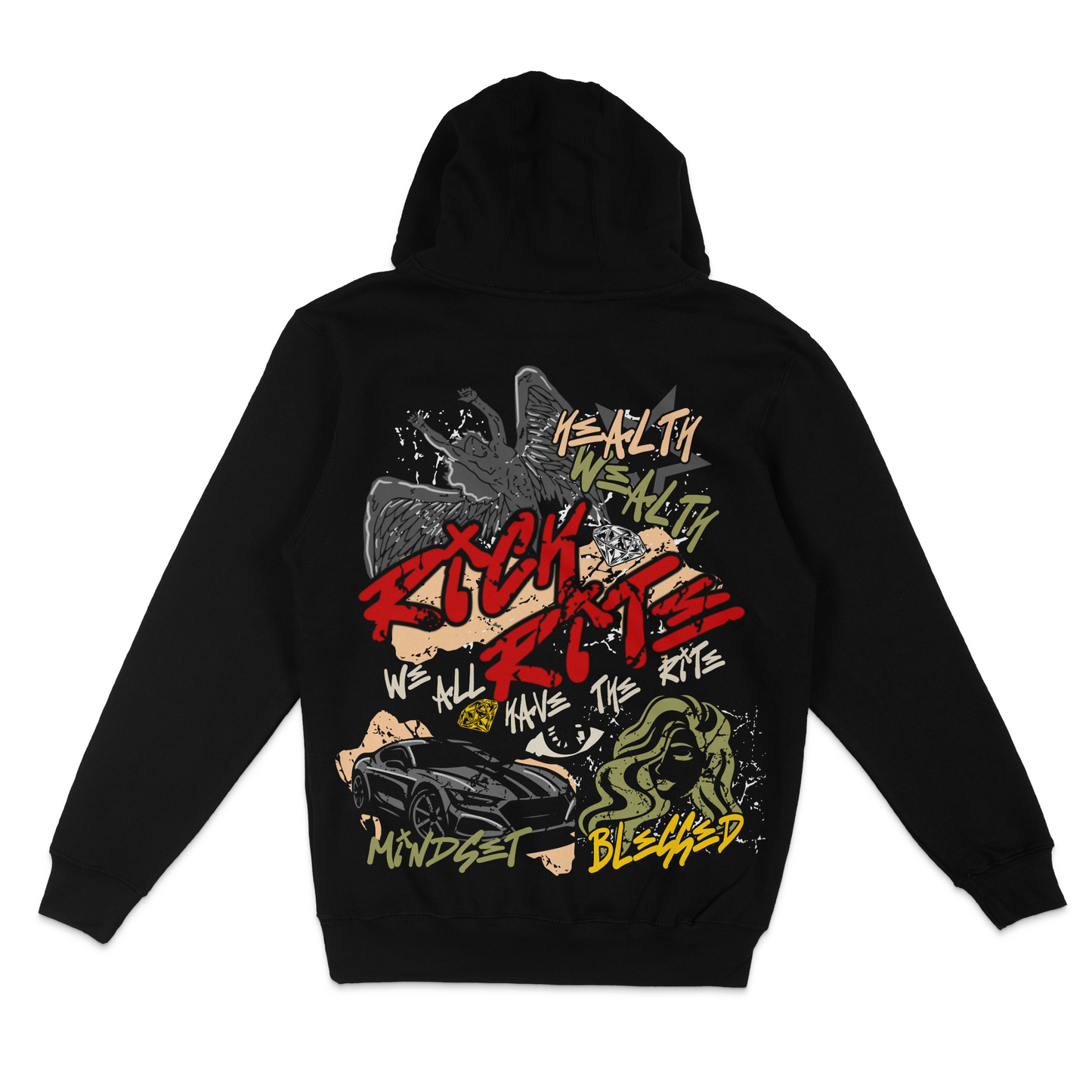 Rich Rite Graphic Front and Back Unisex Hoodie