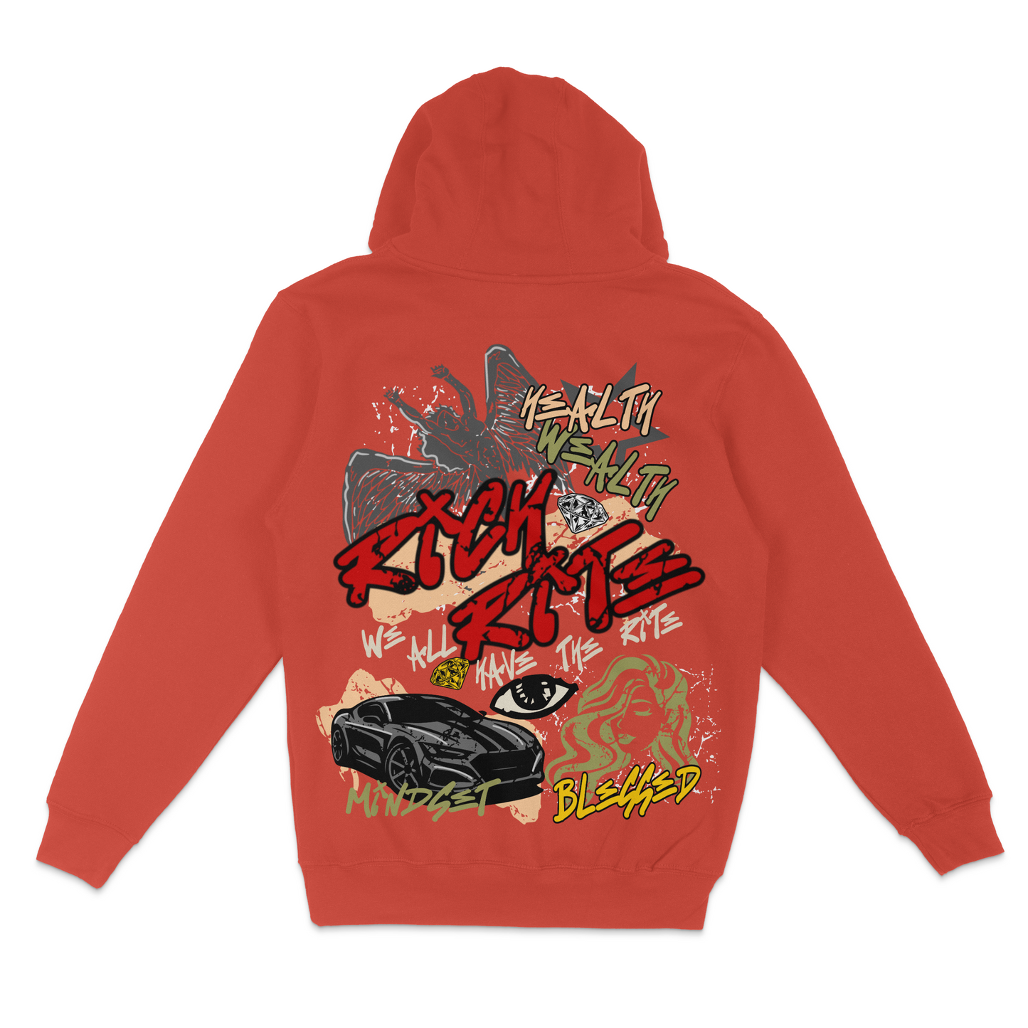 Rich Rite Graphic Front and Back Unisex Hoodie