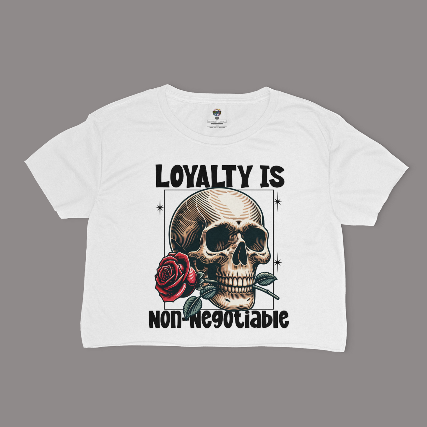 Loyalty Is Non-Negotiable Relaxed Fit Graphic Cropped T-shirt