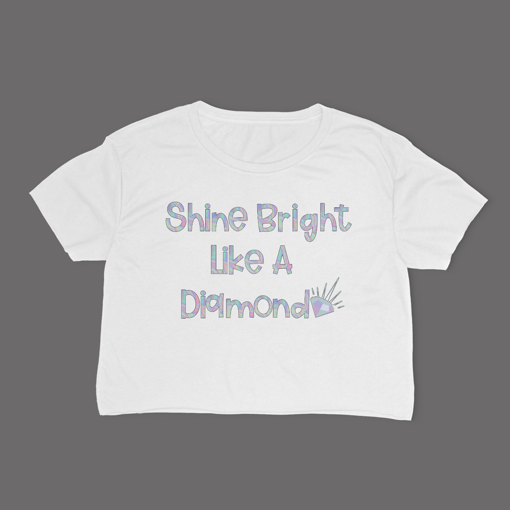 Shine Bright Like A Diamond Relaxed Fit Cropped T-Shirt