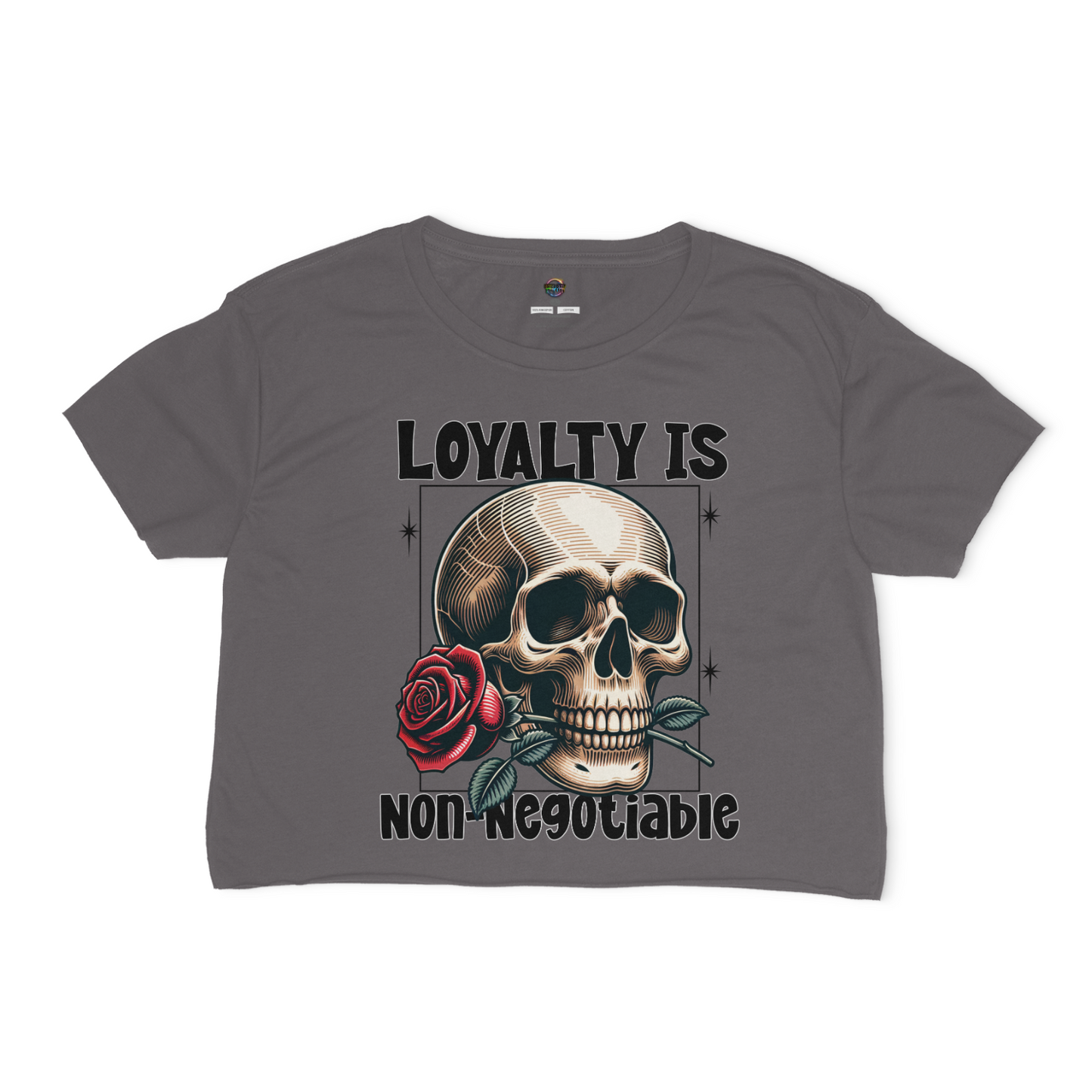 Loyalty Is Non-Negotiable Relaxed Fit Graphic Cropped T-shirt