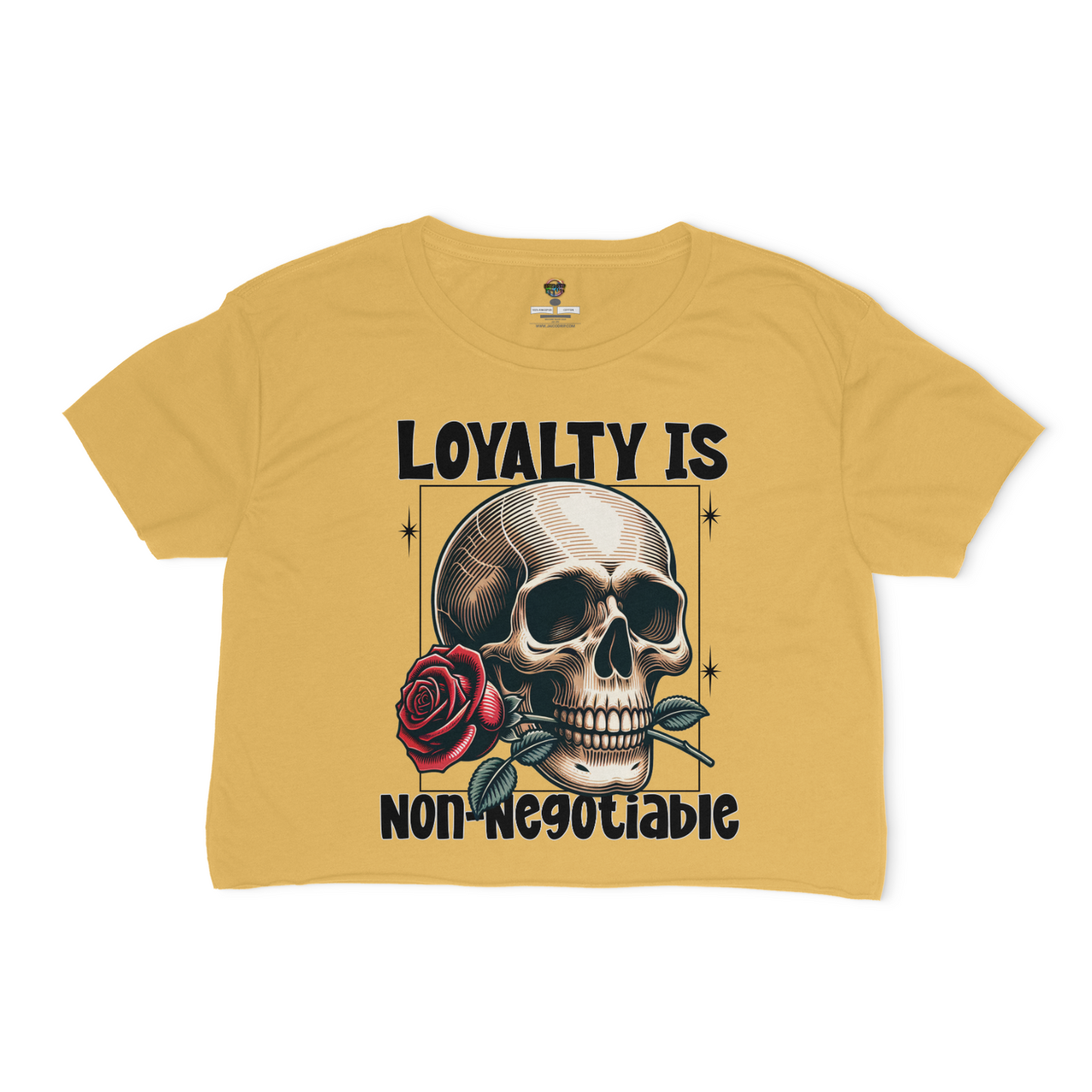 Loyalty Is Non-Negotiable Relaxed Fit Graphic Cropped T-shirt