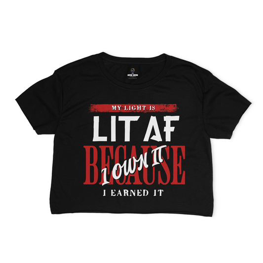 My Light Is Lit AF Relaxed Fit Cropped Top