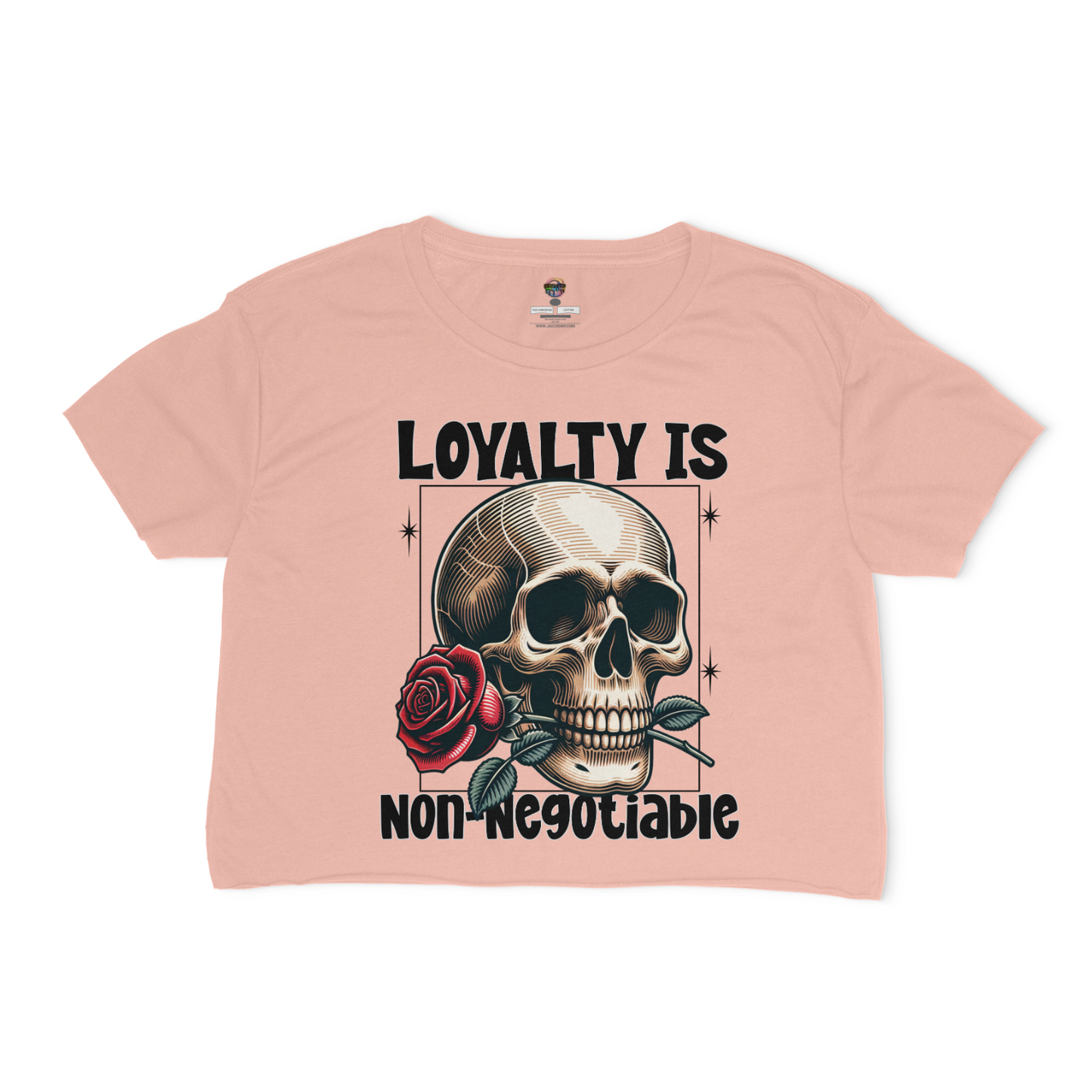 Loyalty Is Non-Negotiable Relaxed Fit Graphic Cropped T-shirt