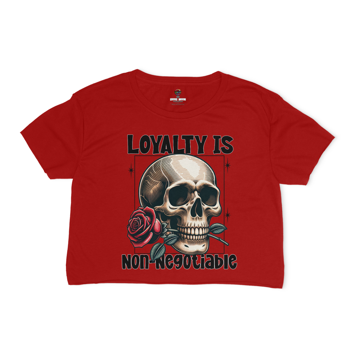 Loyalty Is Non-Negotiable Relaxed Fit Graphic Cropped T-shirt