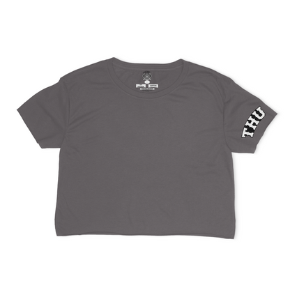THU Logo Sleeve and Back Crop-Top