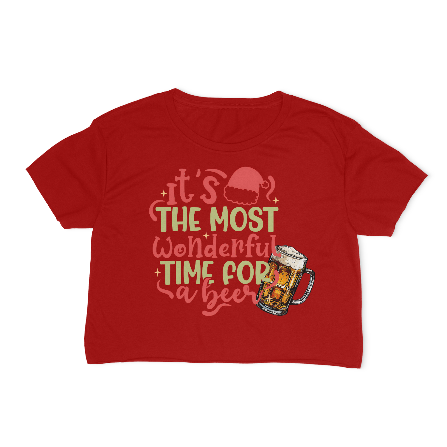 It's The Most Wonderful Time For A Beer Cropped T-Shirt