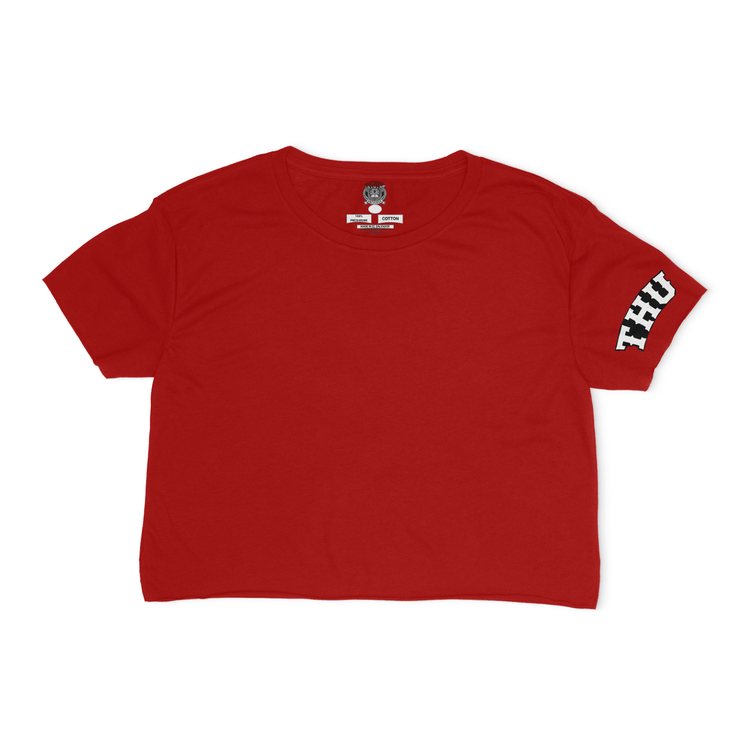 THU Logo Sleeve and Back Crop-Top