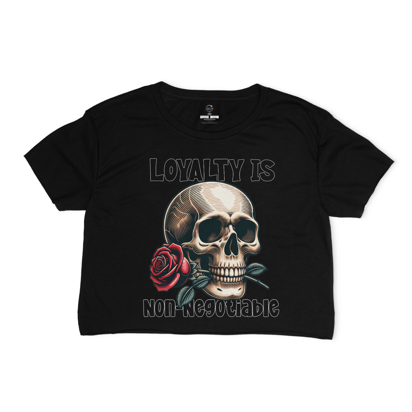 Loyalty Is Non-Negotiable Relaxed Fit Graphic Cropped T-shirt