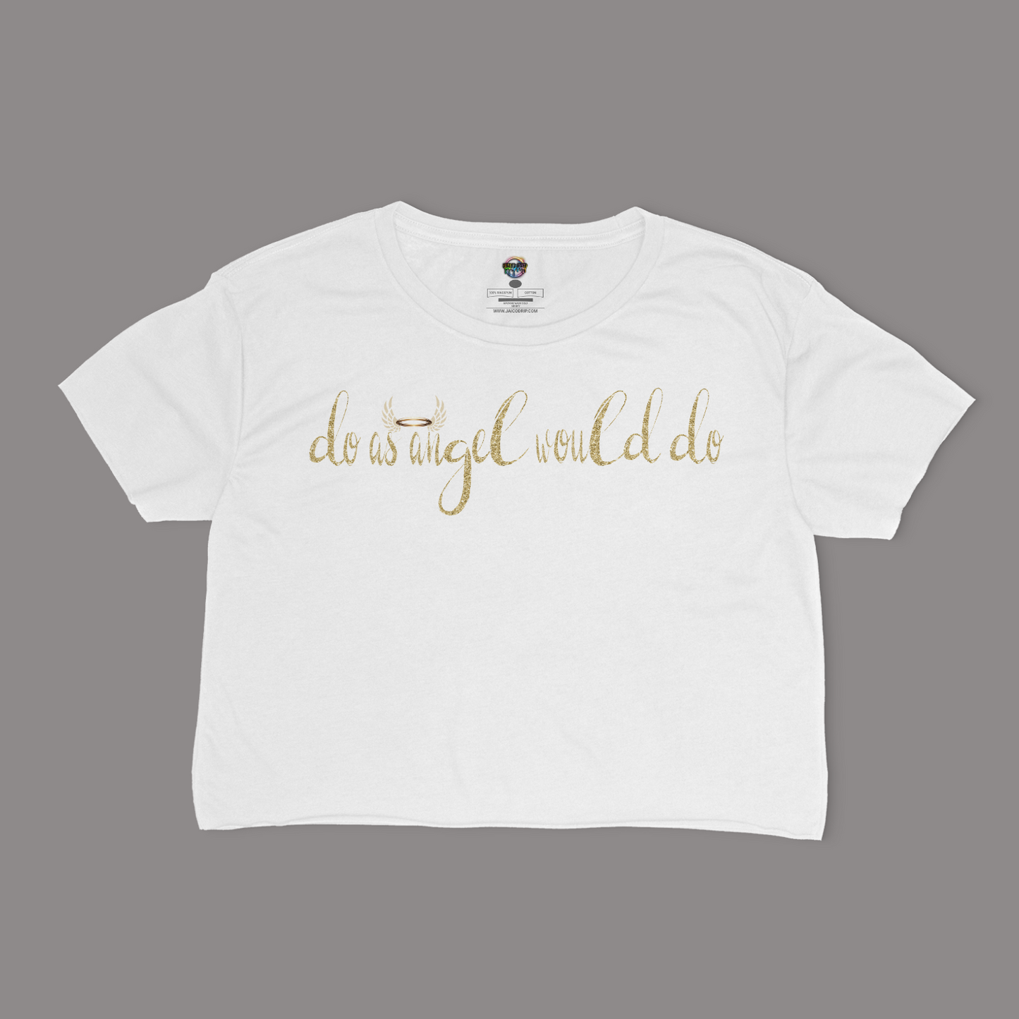 Do As Angel Would Do Relaxed Fit Cropped T-Shirt