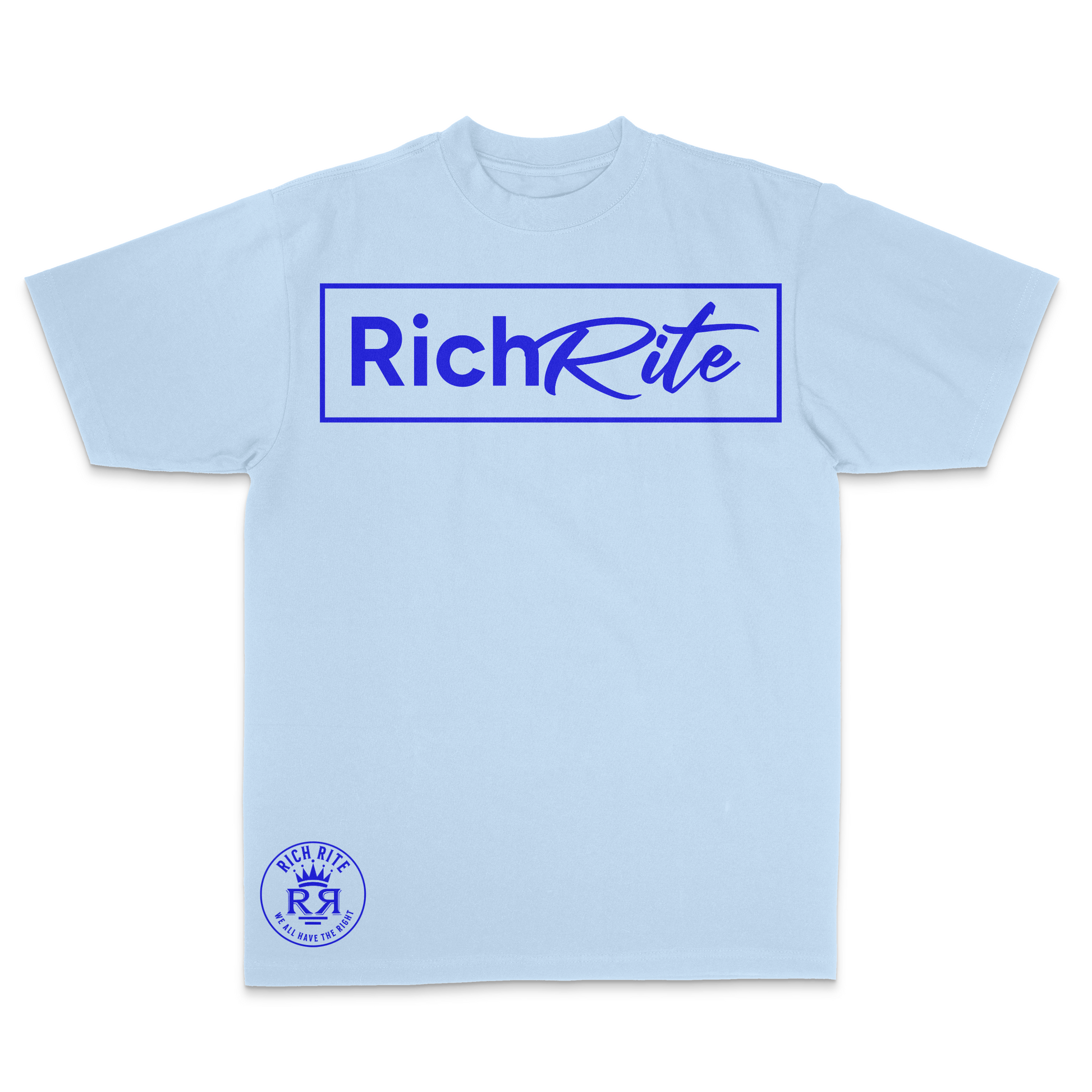 Rich Rite Blue Logo Heavyweight Unisex Hoodie