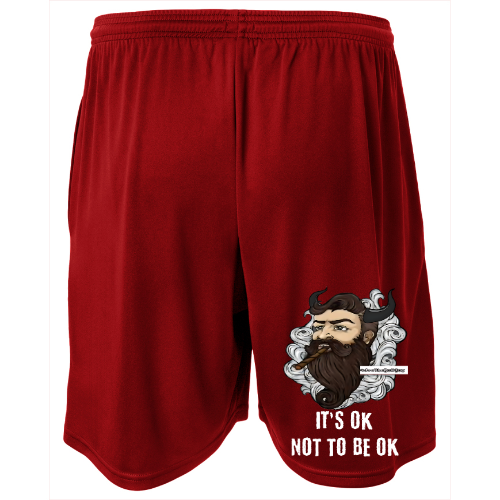 It's Ok Not To Be Ok Joe The Bull Guy Logo Gym Short