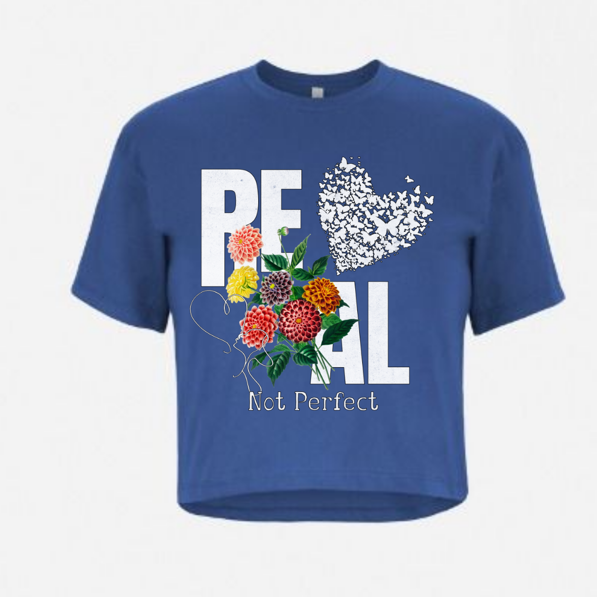 Real, Not Perfect Relaxed Fit Cropped Graphic T-shirt
