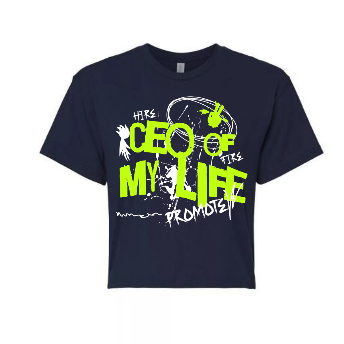 CEO Of My Life Relaxed Fit Cropped Graphic T-shirt