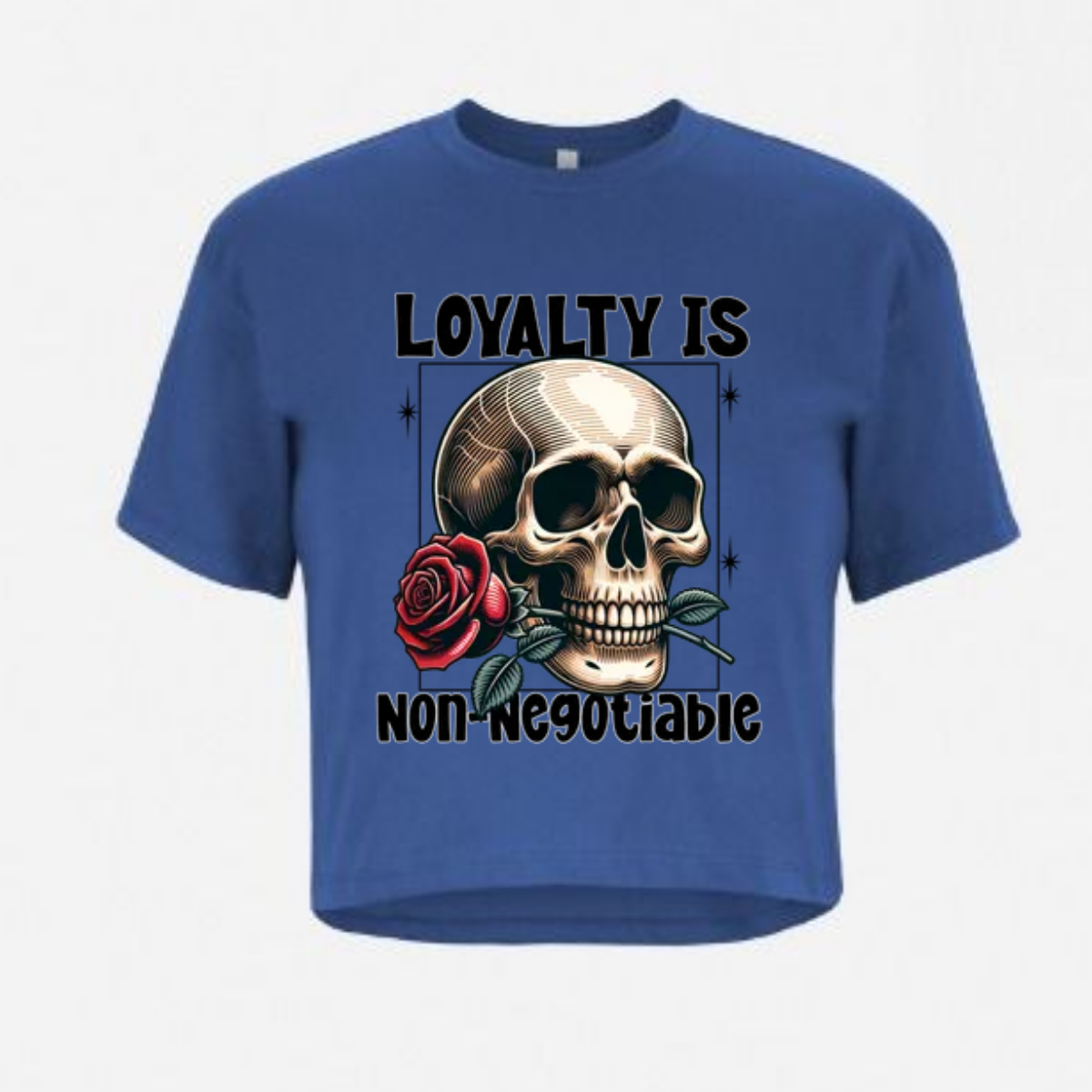 Loyalty Is Non-Negotiable Relaxed Fit Graphic Cropped T-shirt