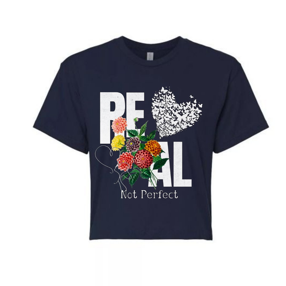 Real, Not Perfect Relaxed Fit Cropped Graphic T-shirt
